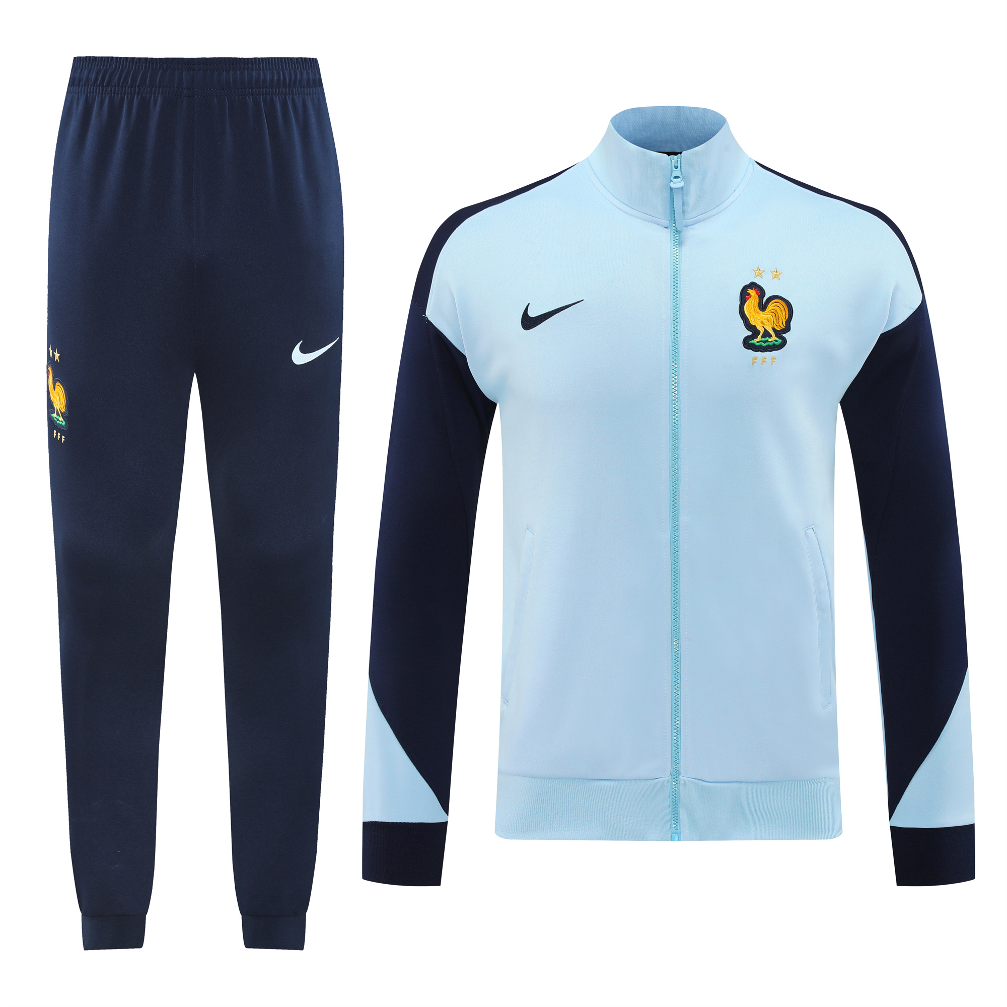 France 24-25 Jacket Training Tracksuit - Sky Blue - JerseysGala