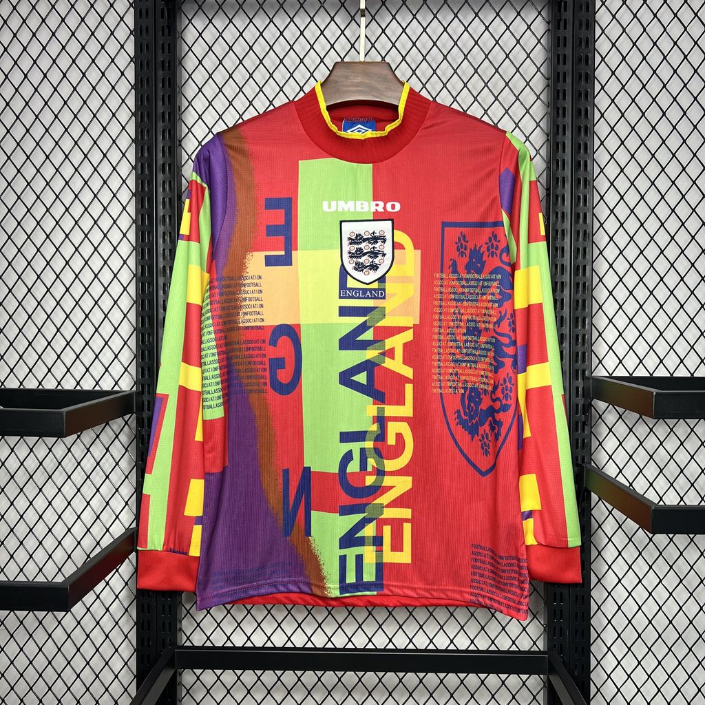 Retro England 1996 Goalkeeper Long Sleeve Jersey - JerseysGala