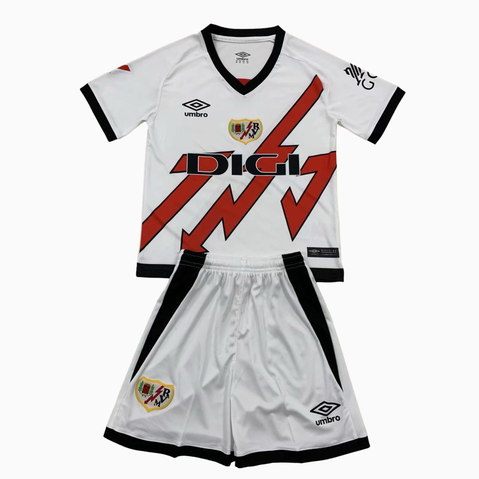 Rayo Vallecano 24-25 Home Men's Adult Jersey Set - Fans Version - JerseysGala