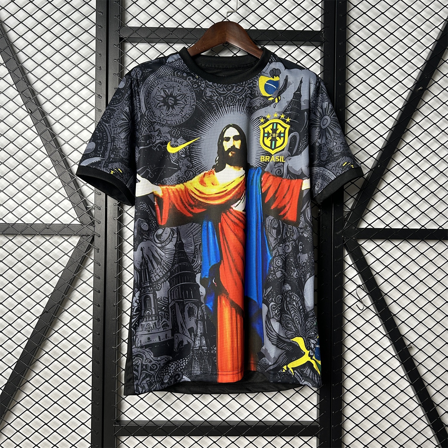 Brazil 25-26 Colorful Jesus Statue Special Jersey - Fans Version - JerseysGala