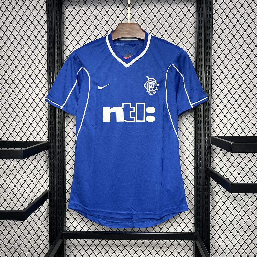 Retro Glasgow Rangers 1999-01 Home Stadium Jersey - JerseysGala