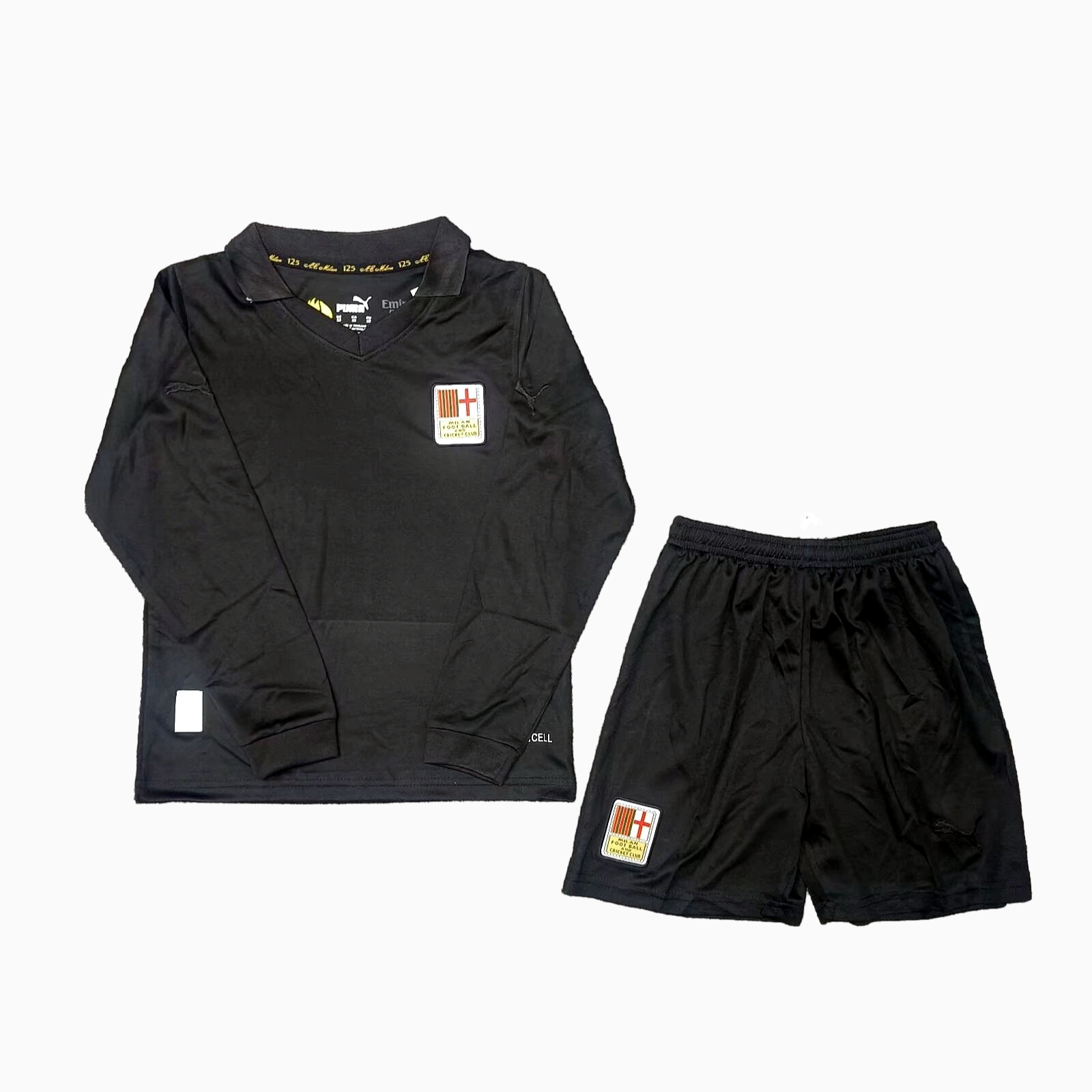 AC Milan 24-25 125th Anniversary Black GK Long Sleeves Kids Kit - JerseysGala