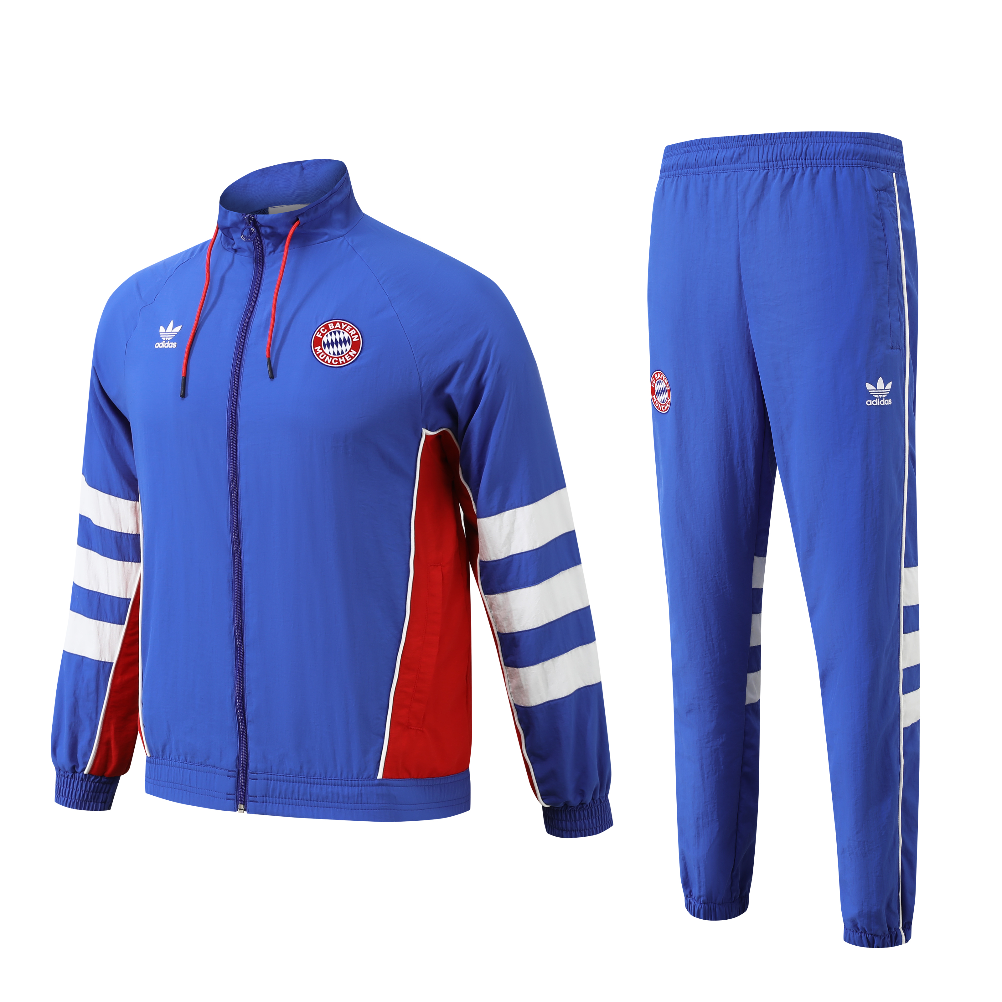 Bayern Munich 24-25 Blue Throwback Windbreaker Suit - Jackets & Pants - JerseysGala