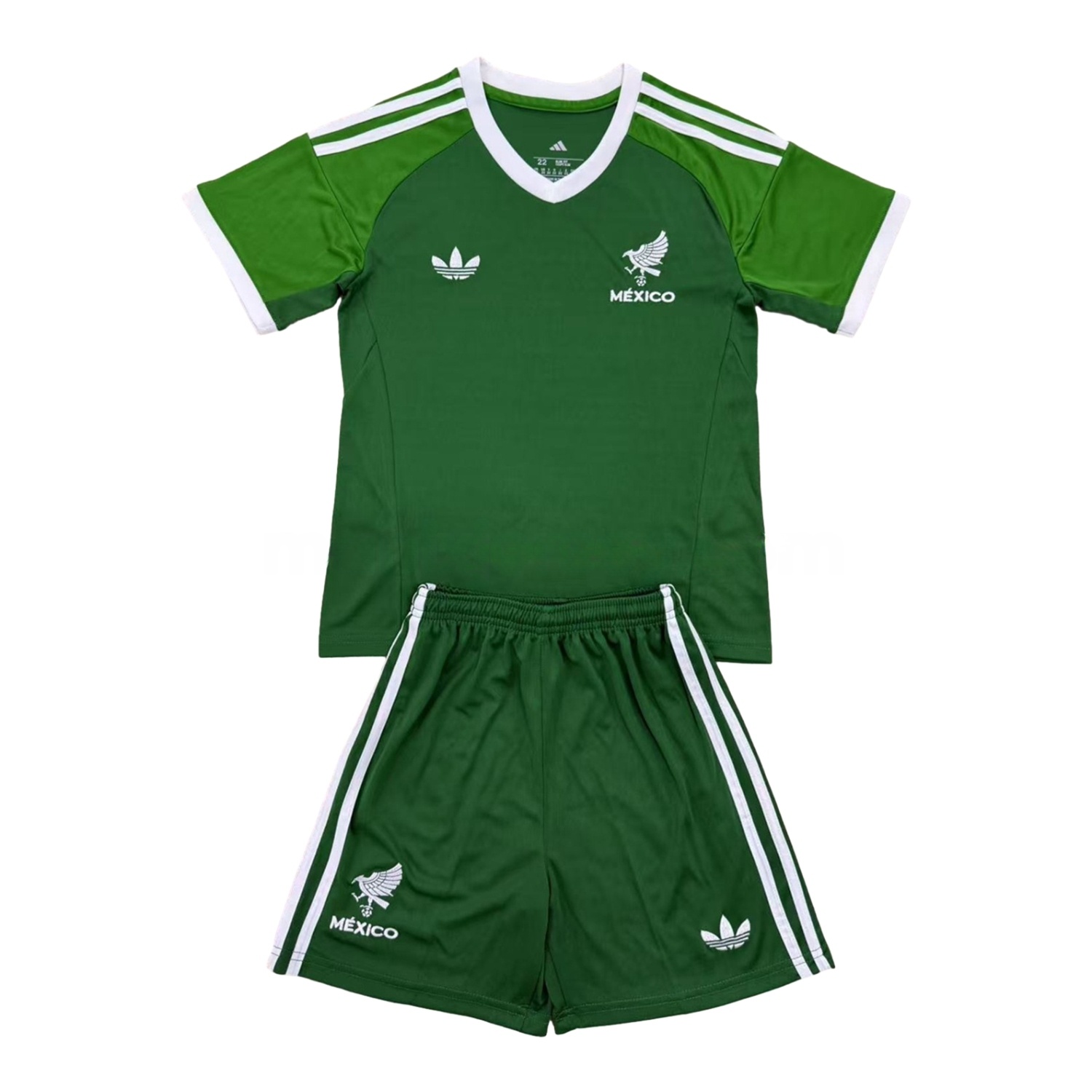 Mexico 2025 Throwback Trefoil Green Goalkeeper Men's Adult Jersey Set - Fans Version - JerseysGala