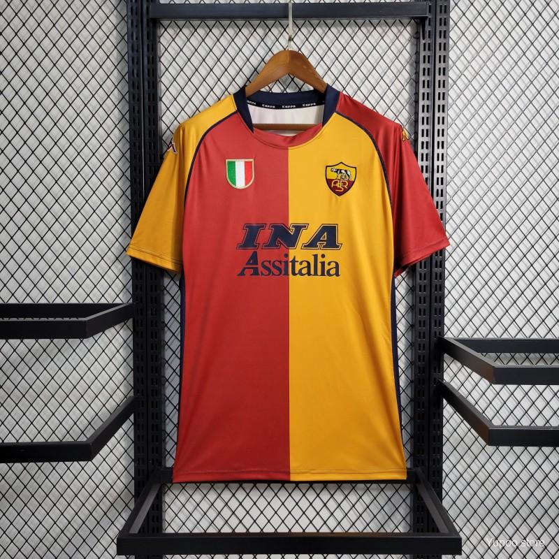 Retro Roma 2001-02 European Home Jersey - JerseysGala