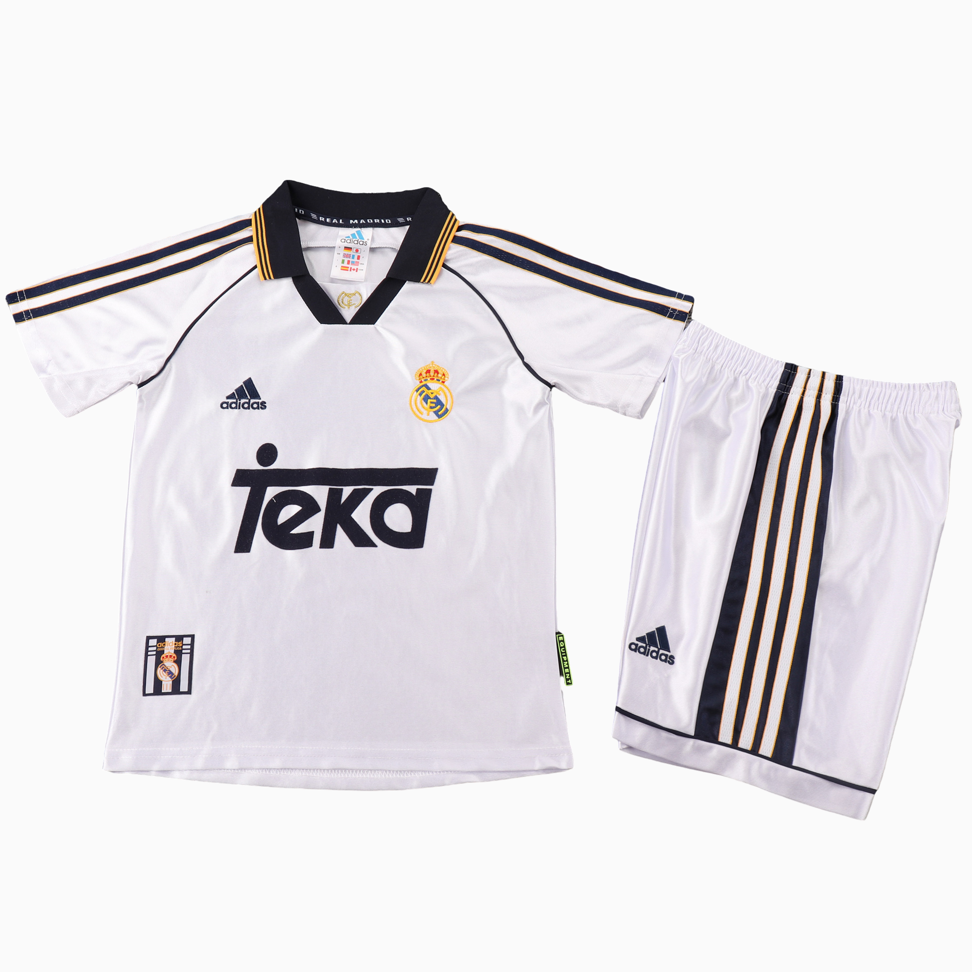 Retro Real Madrid 1998-00 Home Kids Kit - JerseysGala