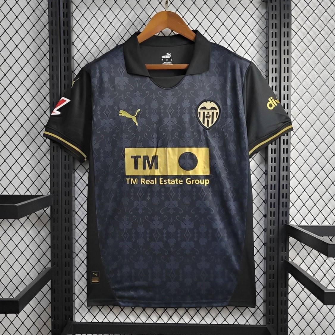 Valencia 24-25 Black Away Jersey - Fans Version - JerseysGala