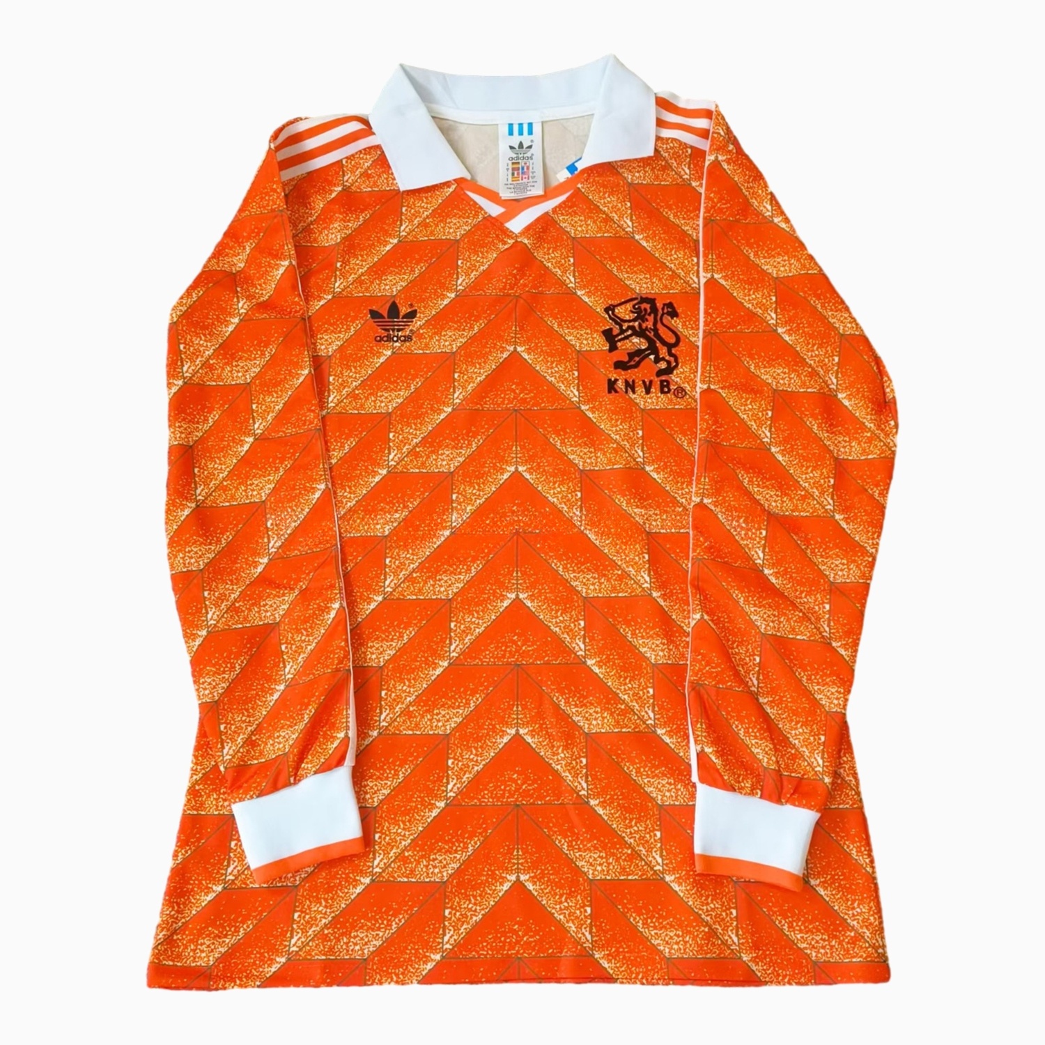 Retro Netherlands 1988 Home Long Sleeves Jersey - JerseysGala