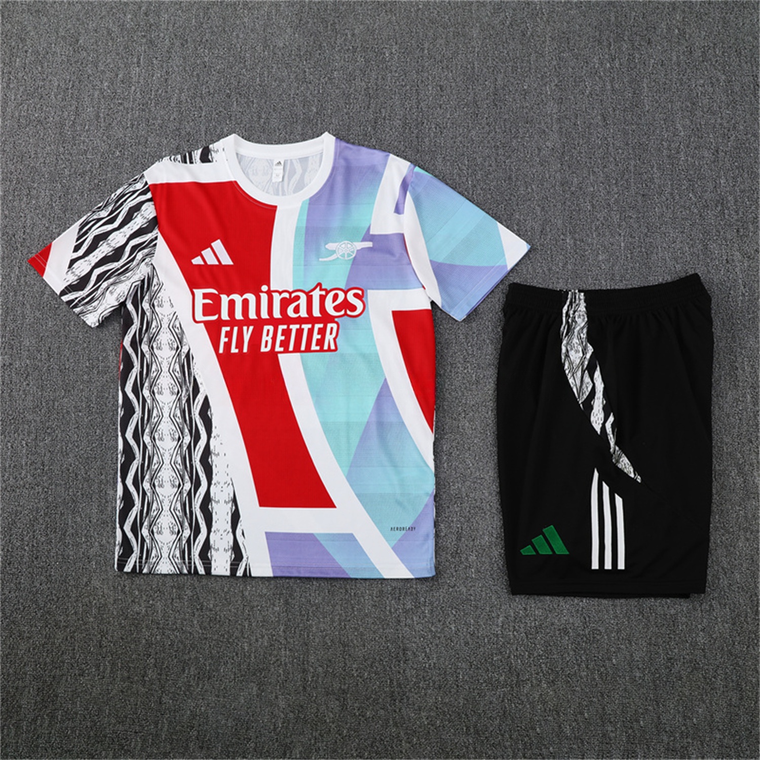 Arsenal 24-25 Pre-Match Kids Short-Sleeve Training Set - Camouflage - JerseysGala