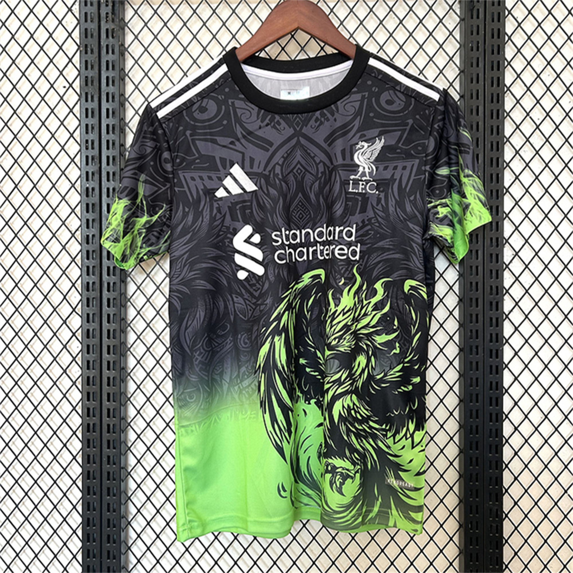 Liver.pool 24-25 Green Fire Phoenix Special Edition Jersey - Fans Version - JerseysGala