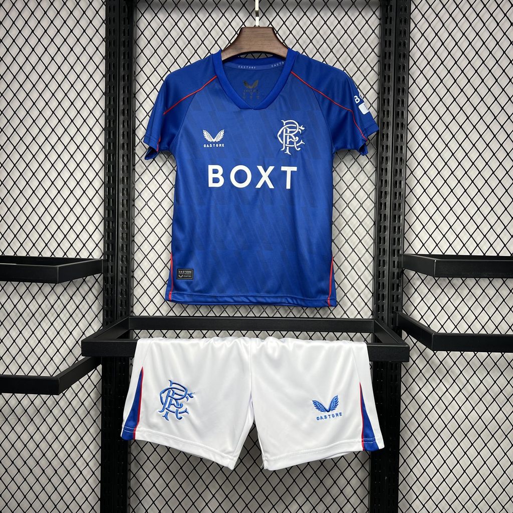 Glasgow Rangers 24-25 Home Stadium Kids Kit - JerseysGala
