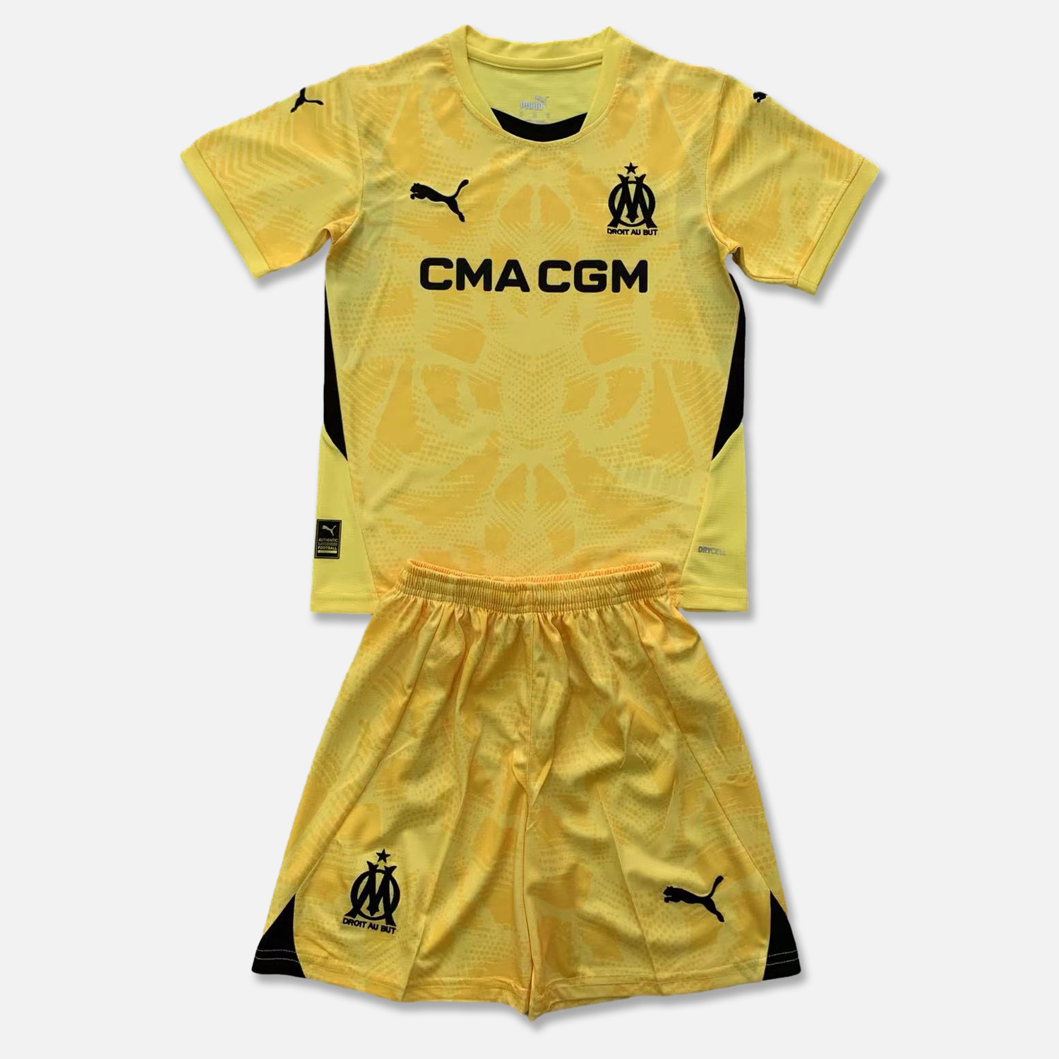 Marseille 24-25 Yellow Goalkeeper Men's Adult Jersey Set - Fans Version - JerseysGala