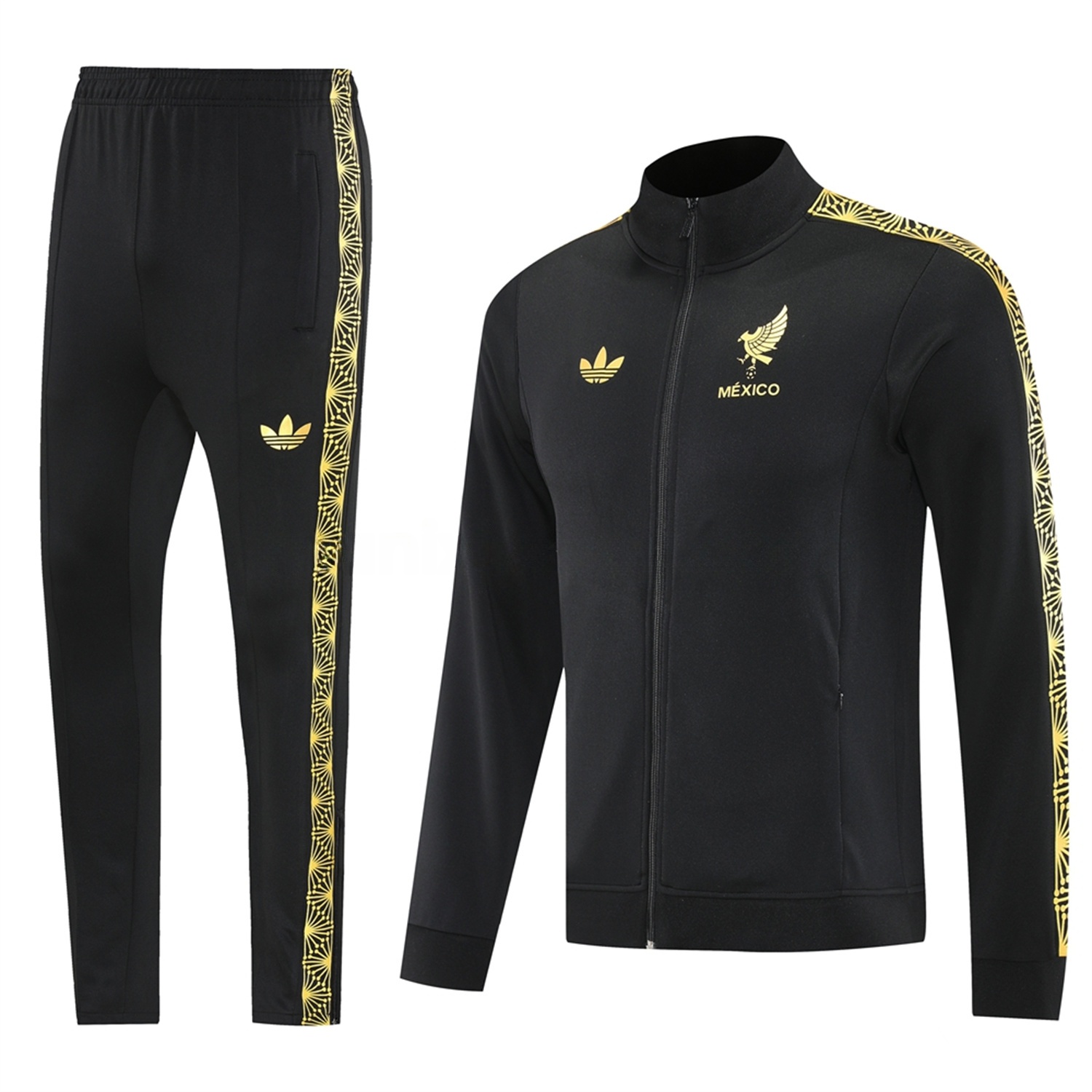 Mexico 2025 Gold Cup Jacket Training Tracksuit - Black Top & Pants - JerseysGala