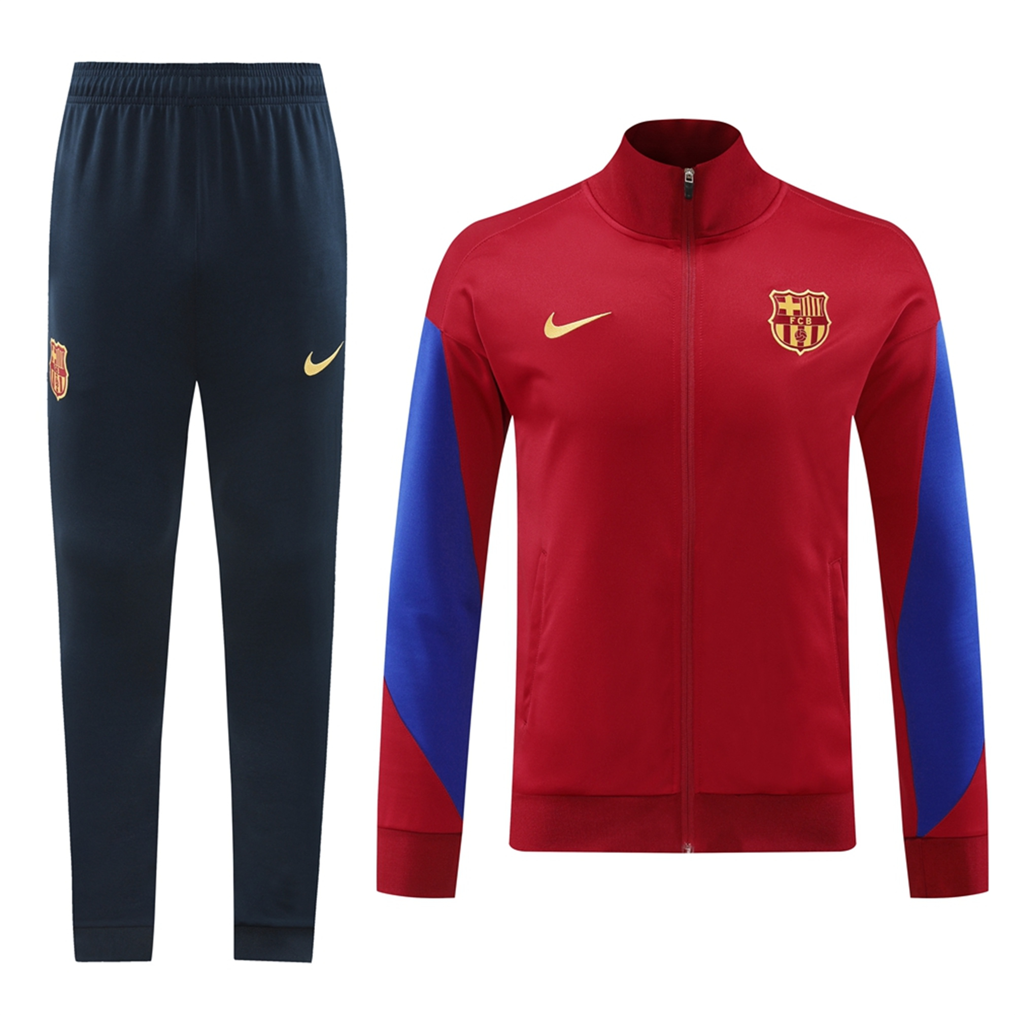 B.A.R.S.A 24-25 Jacket Training Tracksuit - Red & Deep Blue - JerseysGala