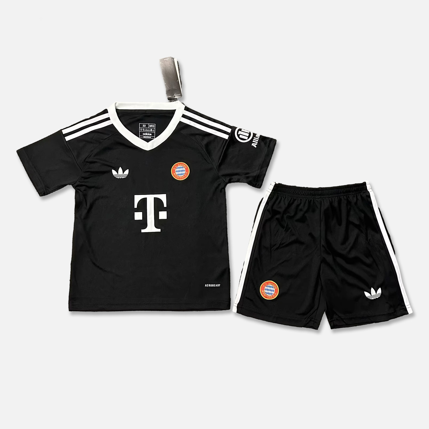 Bayern Munich 24-25 Third Black Goalkeeper Kids Kit - JerseysGala