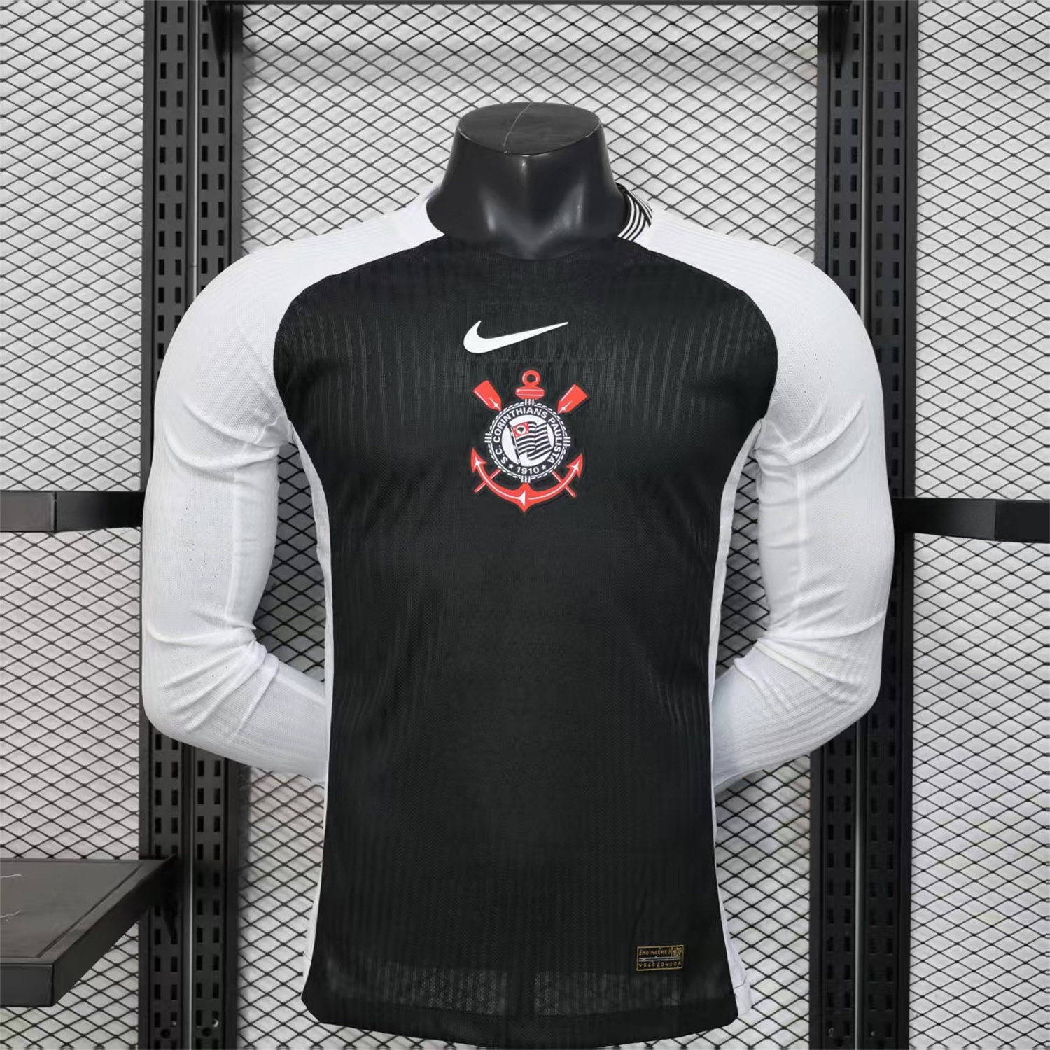 Corinthians 25-26 Black Away Long Sleeves Jersey - Player Version - JerseysGala