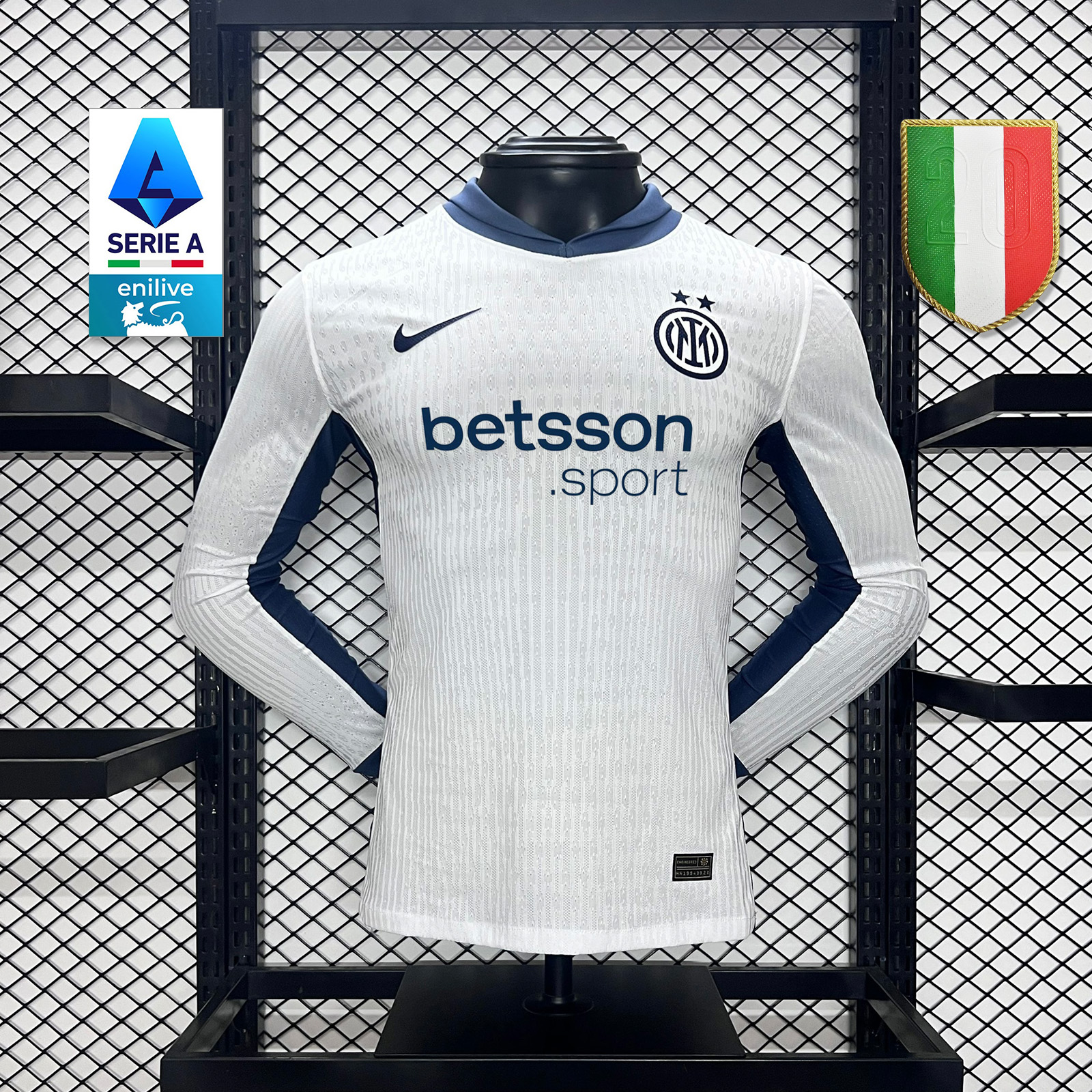 Inter Milan 24-25 Away Long Jersey With Chest Advertisement - Player Version - JerseysGala