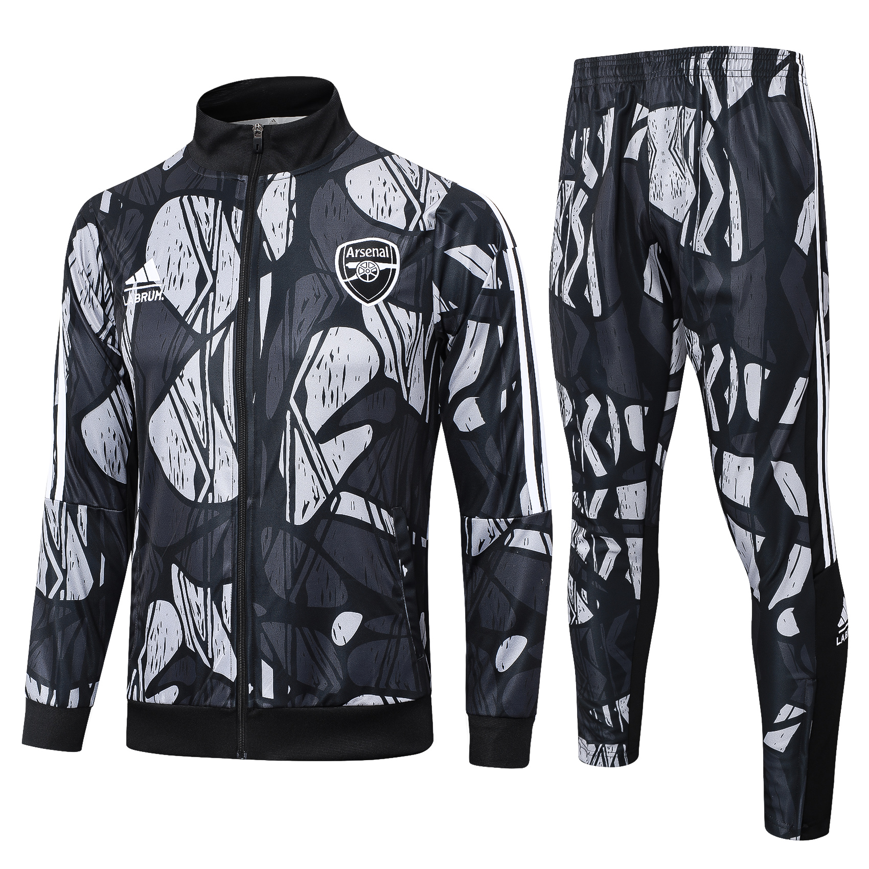 Arsenal 24-25 Black Grey Windbreaker Jacket - JerseysGala
