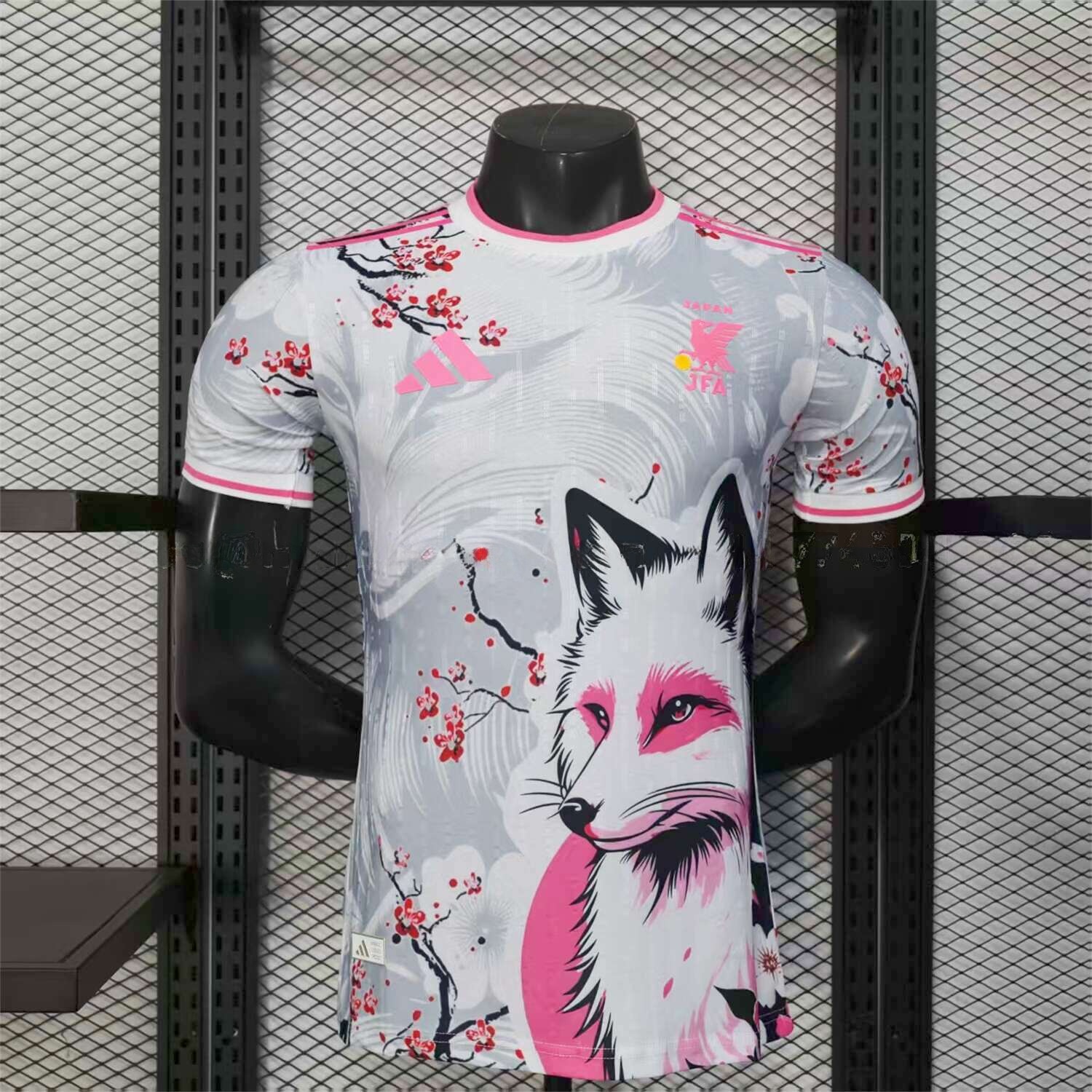 Japan 25-26 Plum Blossom and Snow Fox White Jersey - Player Version - JerseysGala