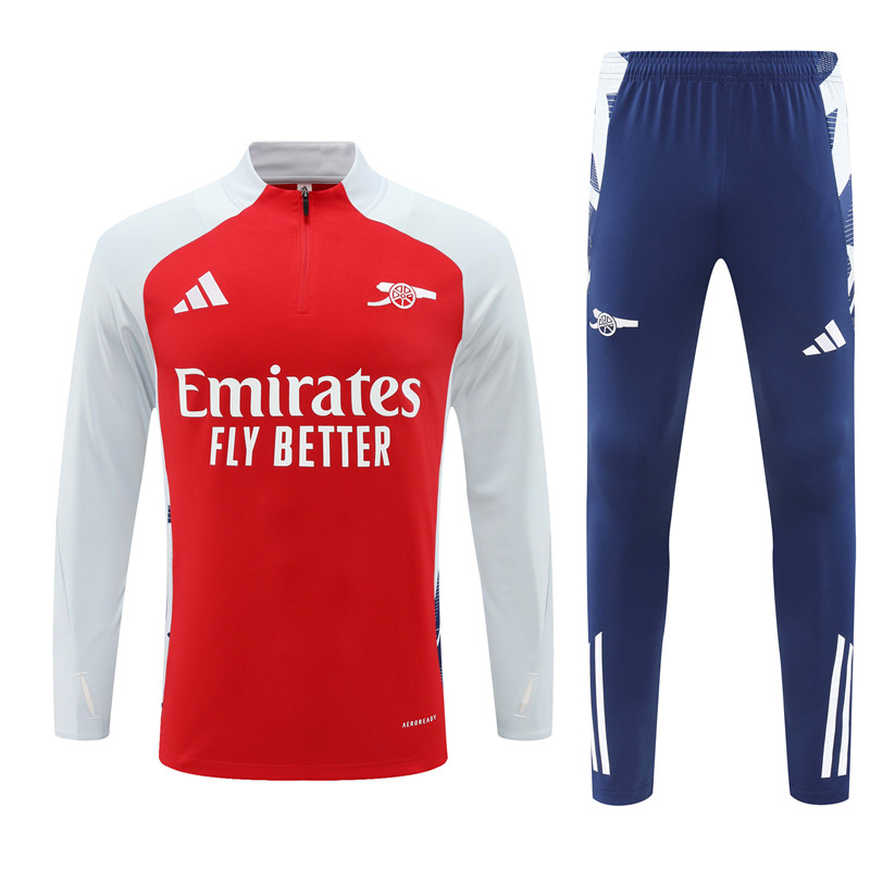 Arsenal 24-25 Long Sleeve Training Set - Red & Blue - JerseysGala