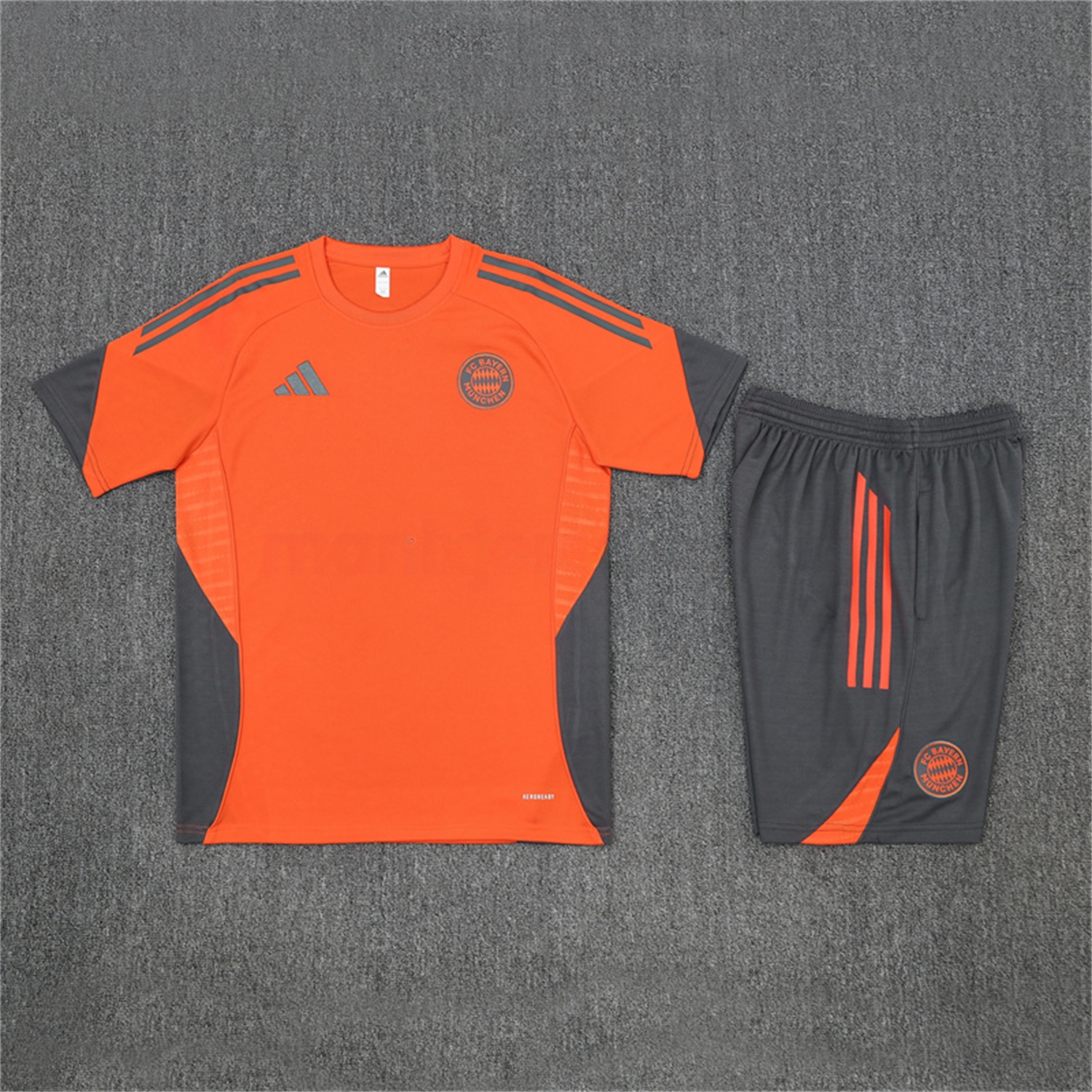 Bayern Munich 25-26 Short-Sleeve Training Set - Orange Top & Gray shorts - JerseysGala