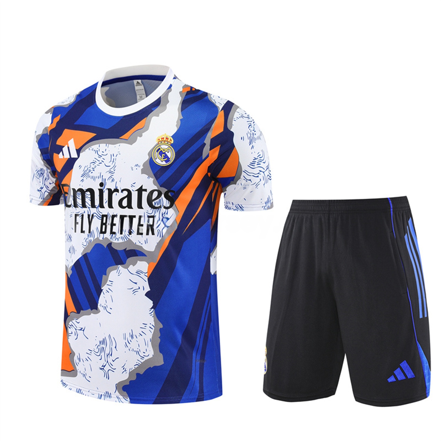 Real Madrid 25-26 Short-Sleeve Training Set - CamouflageTop & Black Shorts - JerseysGala