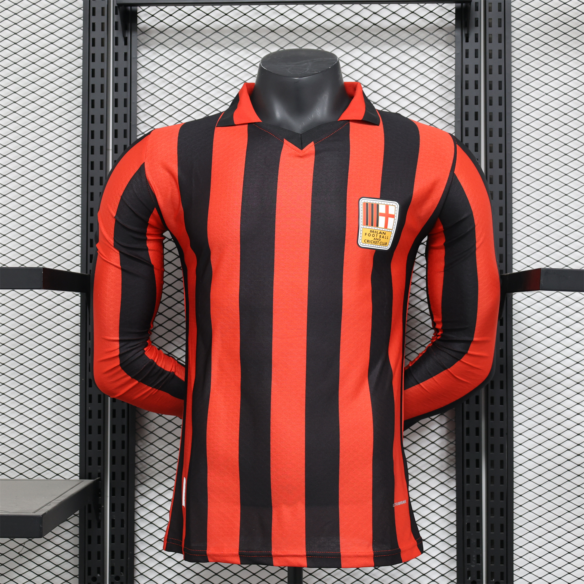AC Milan 24-25 125th Anniversary Long Sleeves Red Jersey - Player Version - JerseysGala