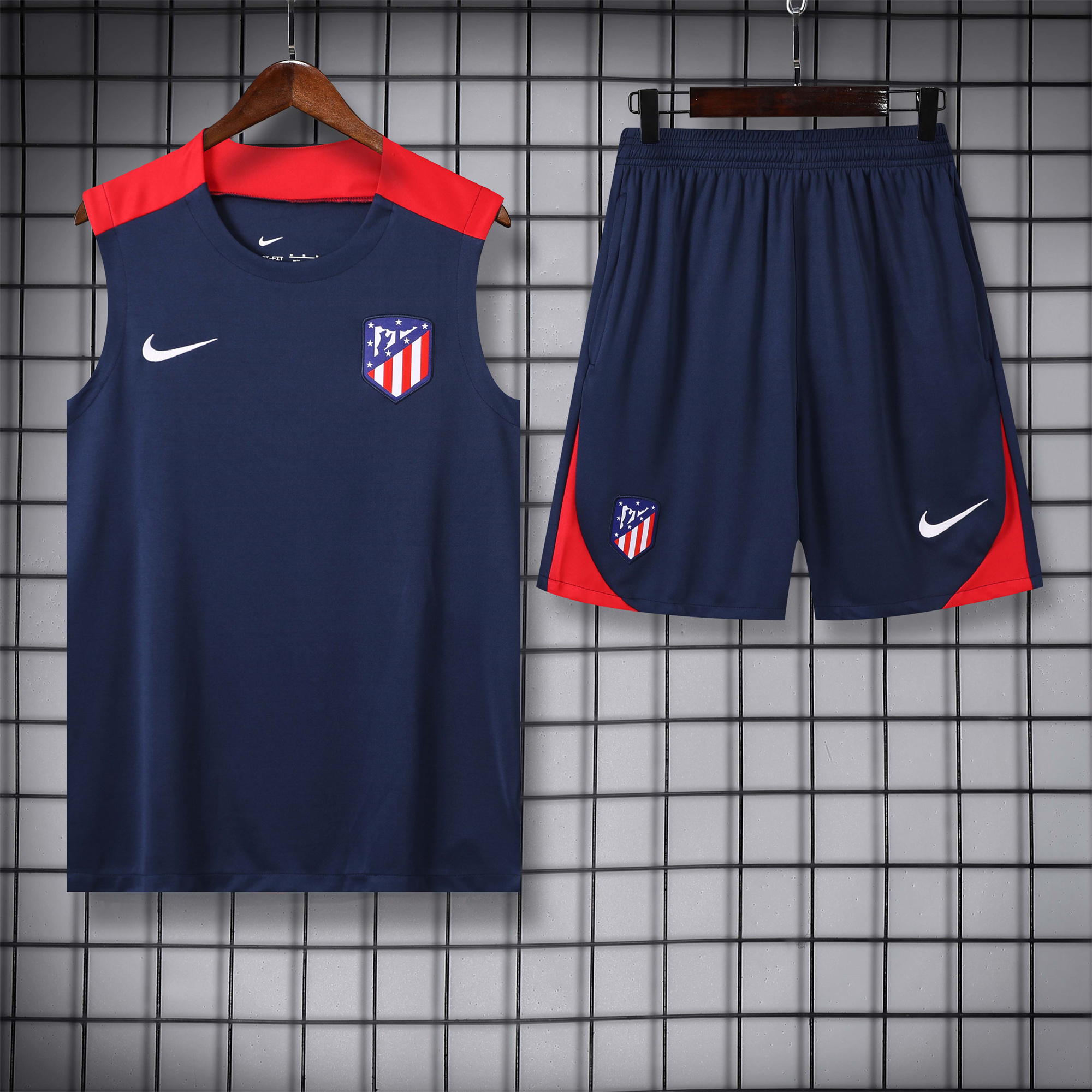 Atletico Madrid 24-25 Vest Training Set - Deep Blue - JerseysGala