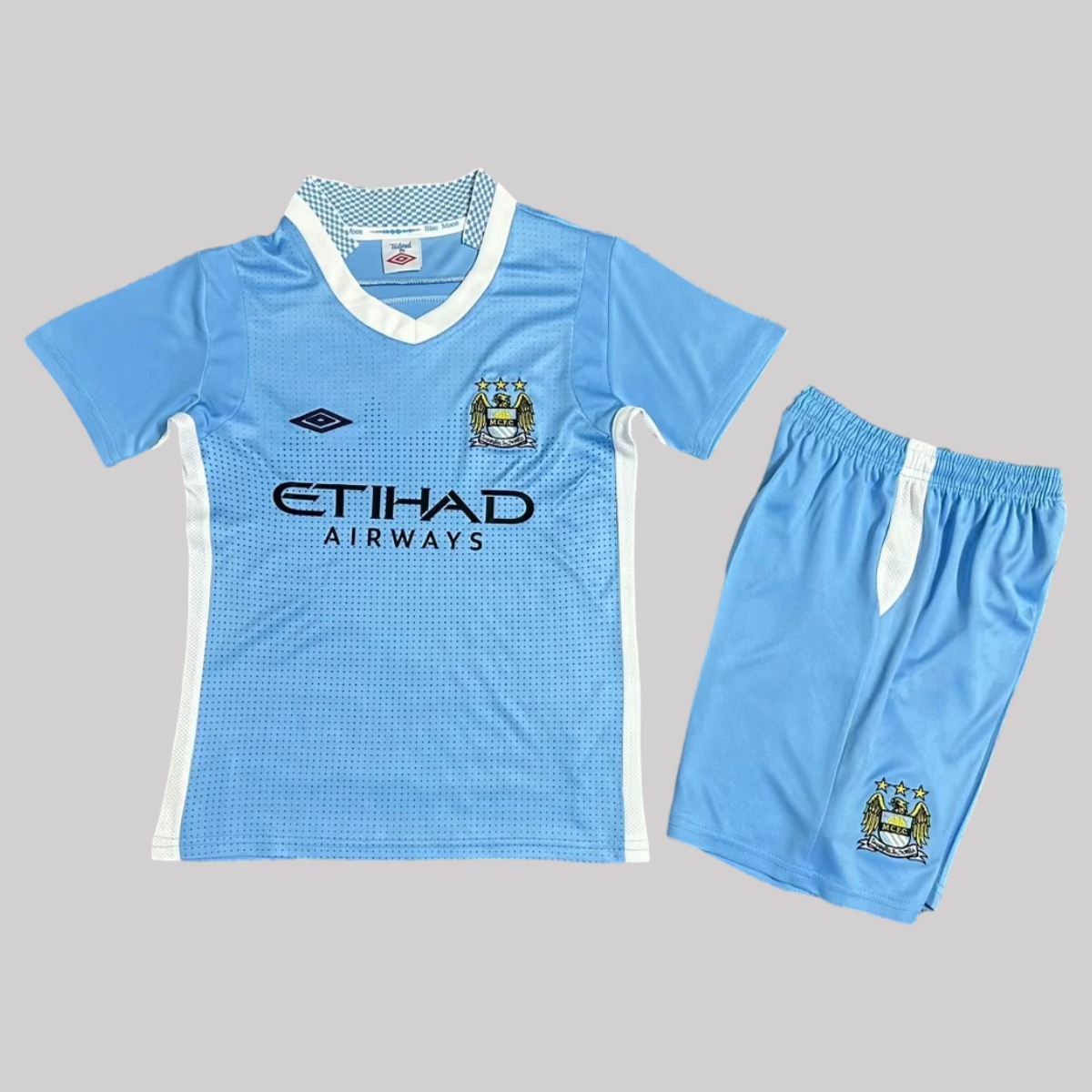 Retro Manchester City 2011-12 Home Kids Kit - JerseysGala