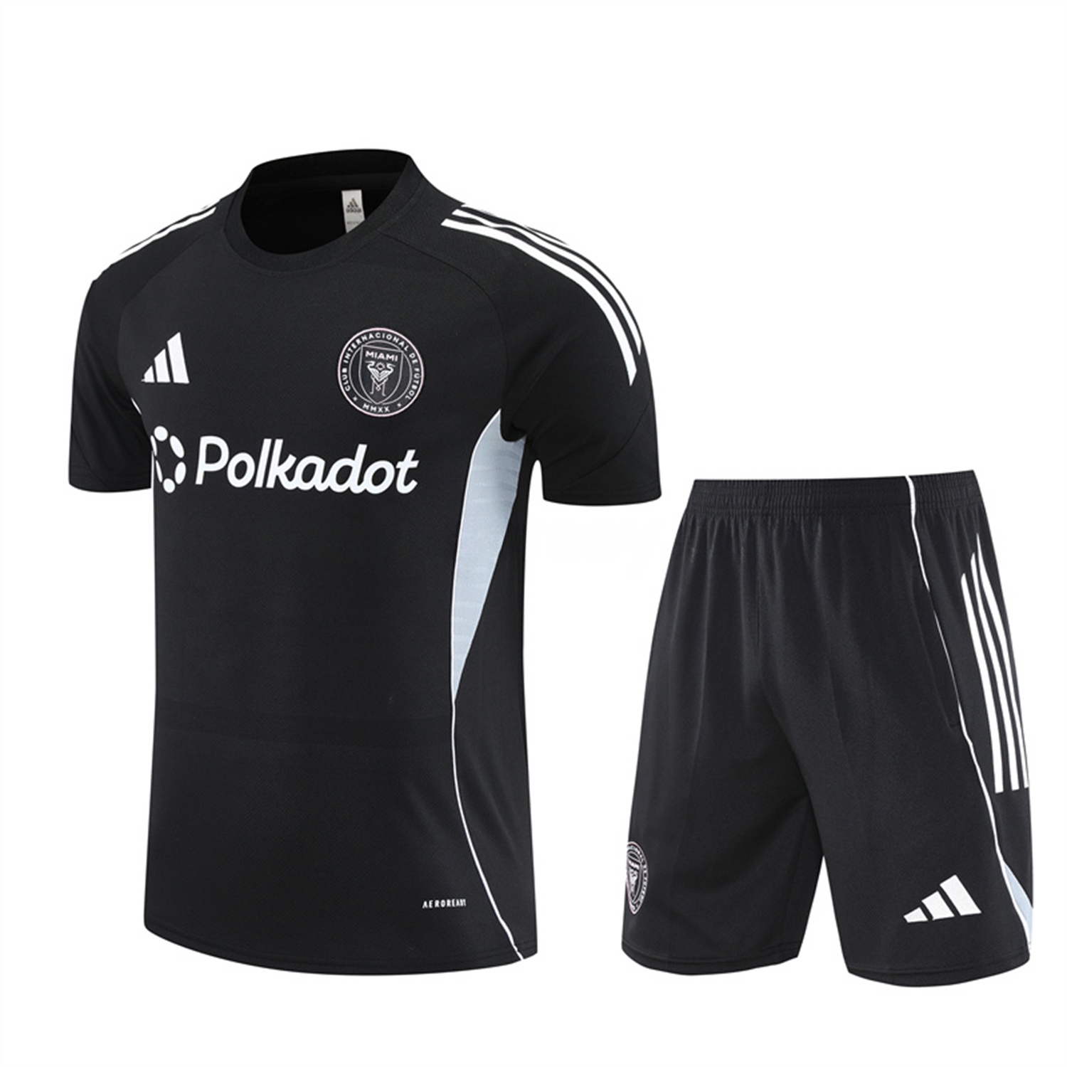 INT M.A.M 25-26 Short-Sleeve Training Set - Black Top and Shorts - JerseysGala
