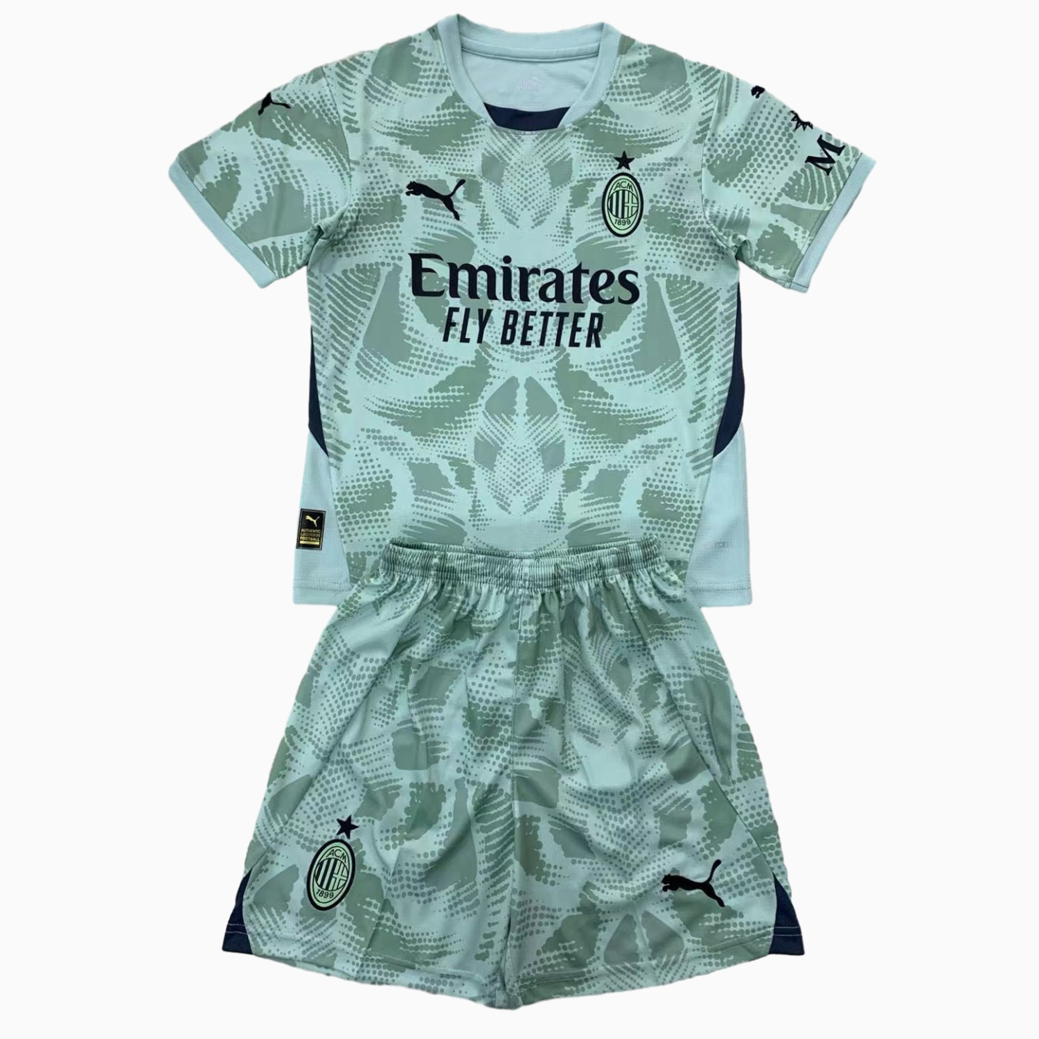 AC Milan 24-25 Green Goalkeeper Kids Kit - JerseysGala
