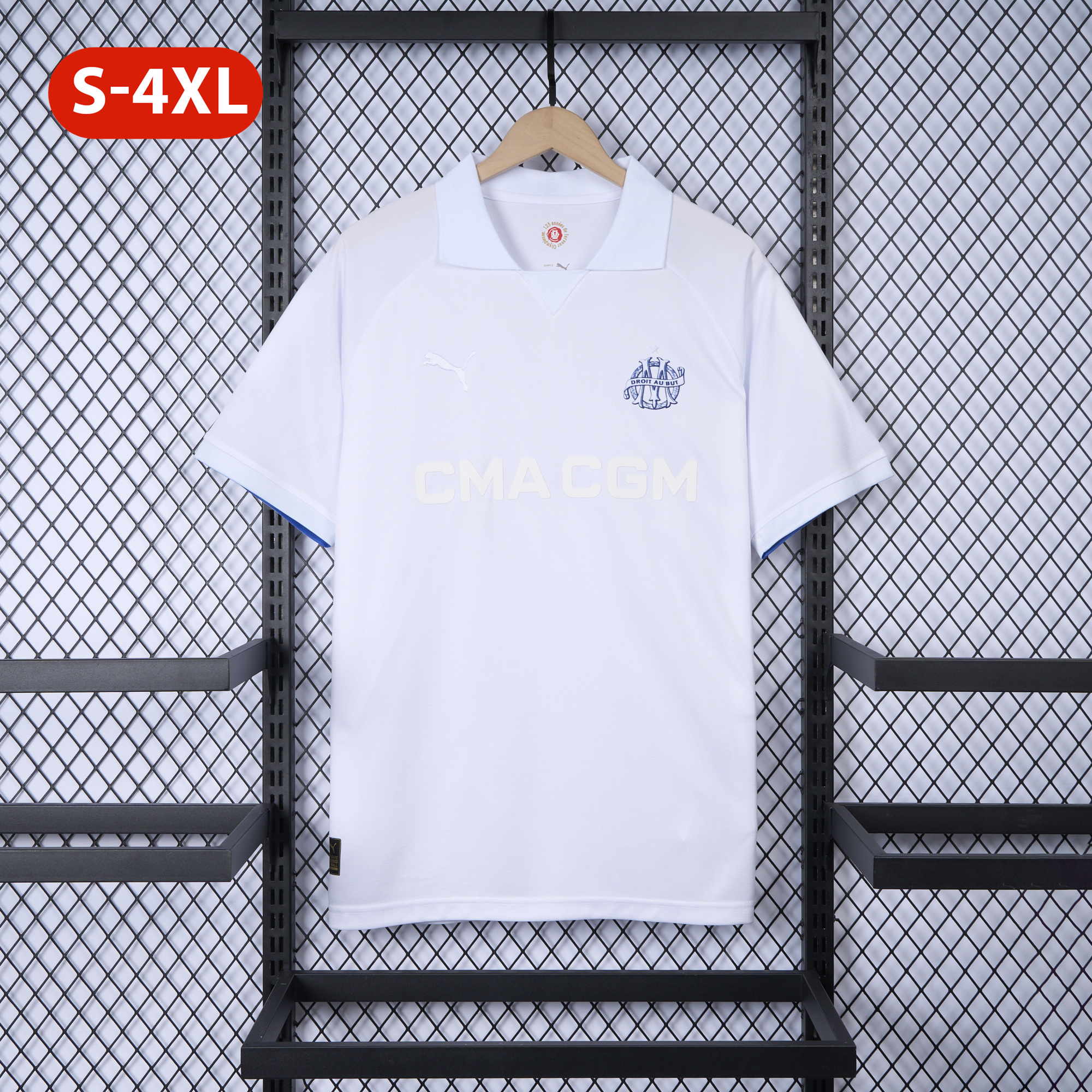 Marseille 24-25 125th Anniversary White Jersey - Fans Version - JerseysGala