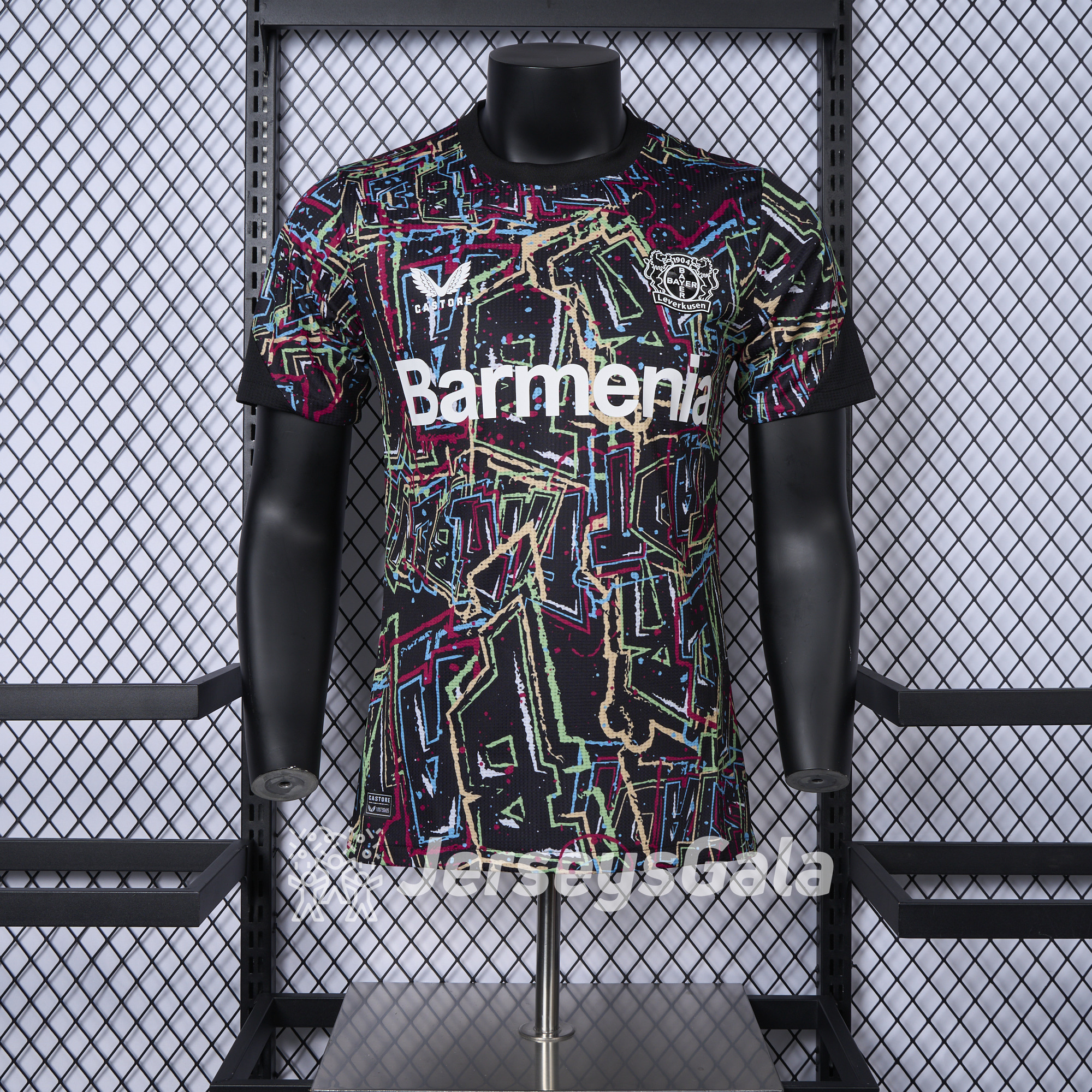 Bayer 04 Leverkusen 24-25 Black Graffiti Special Edition Jersey - Player Version - JerseysGala