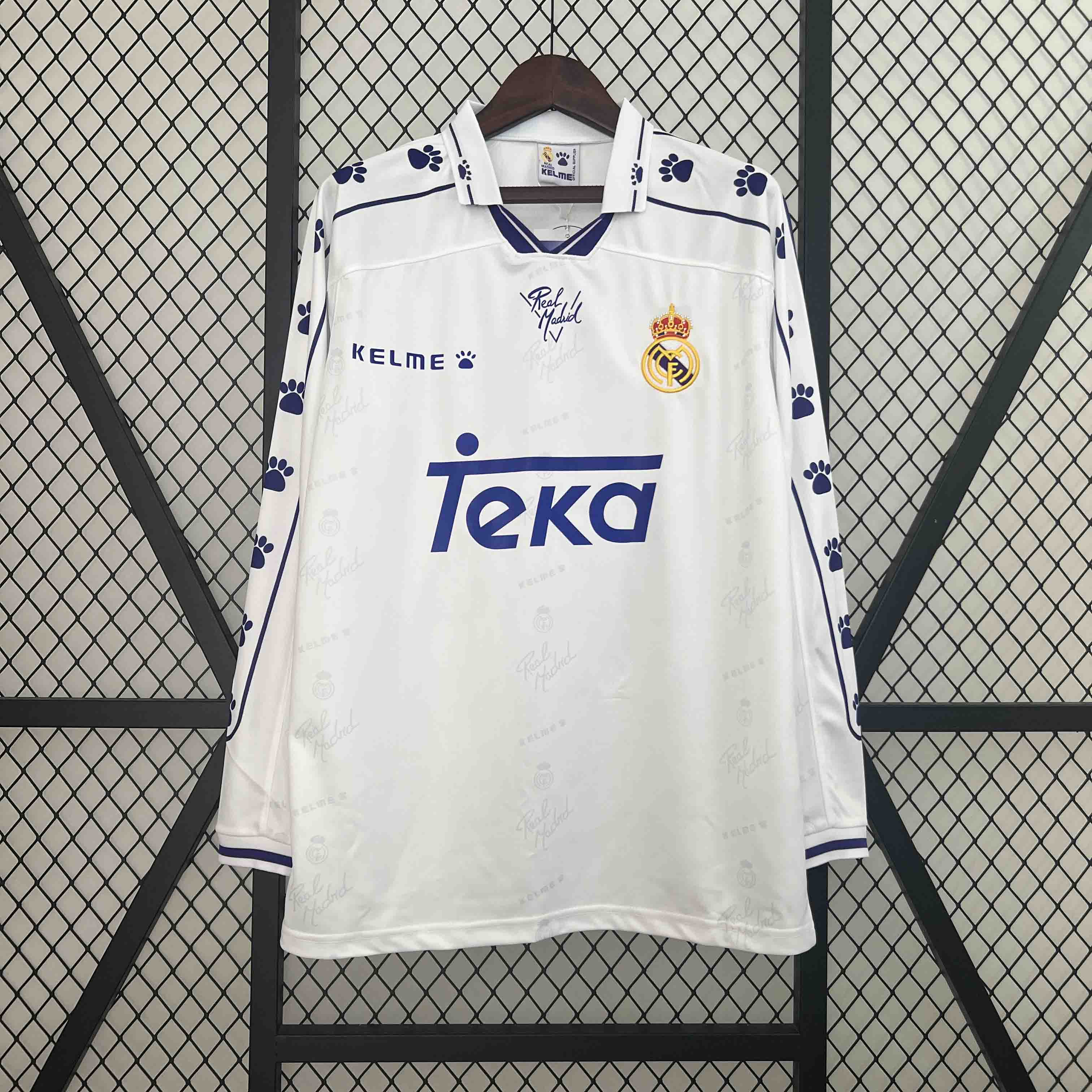Retro Real Madrid 1994-96 Home Long Sleeve Jersey - JerseysGala