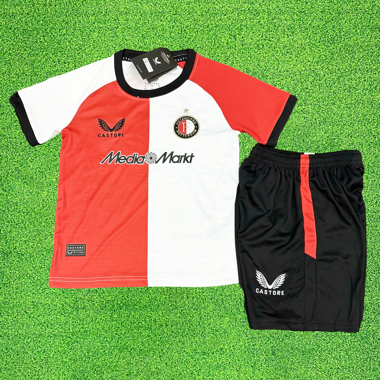 Feyenoord 24-25 Home Kids Kit - JerseysGala