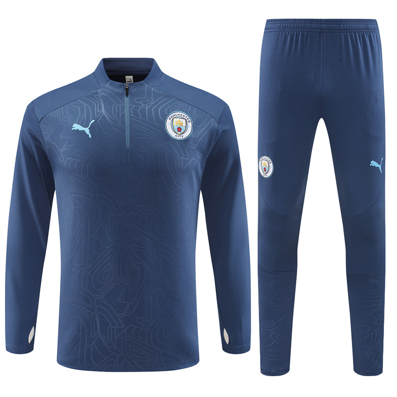 Manchester City 24-25 Long Sleeve Training Set - Deep Blue - JerseysGala