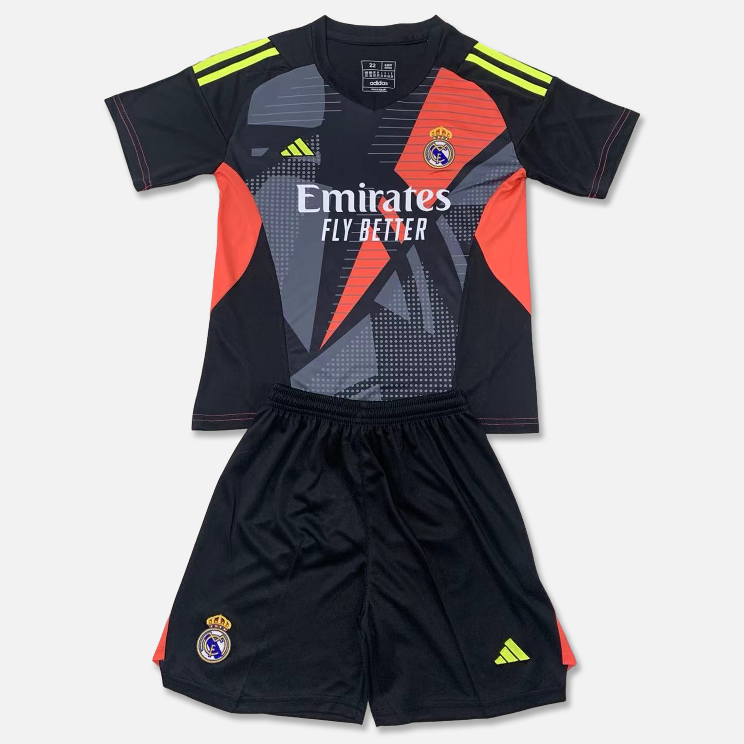 Real Madrid 24-25 Goalkeeper Kids Kit - Black - JerseysGala