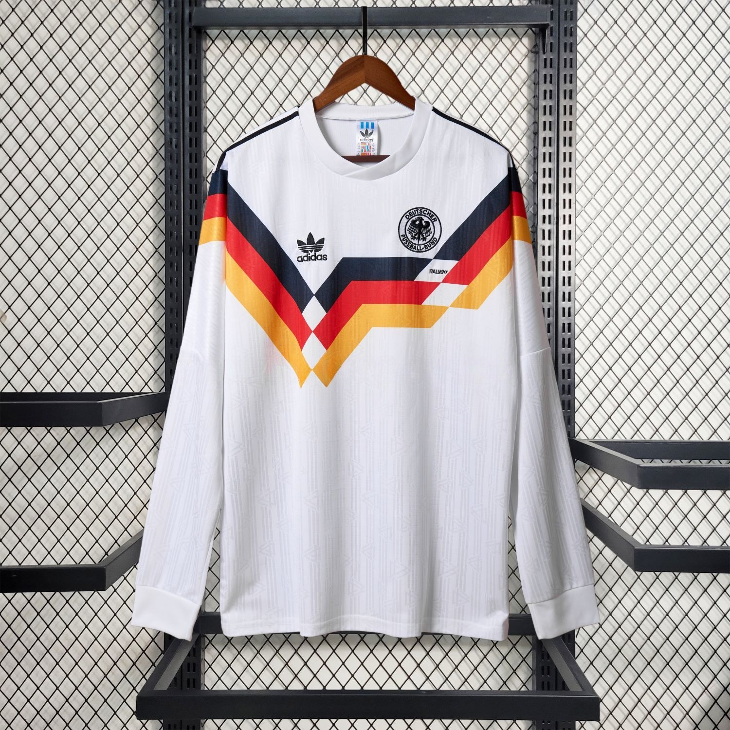 Retro Germany 1990 Home Long Sleeve Jersey - JerseysGala