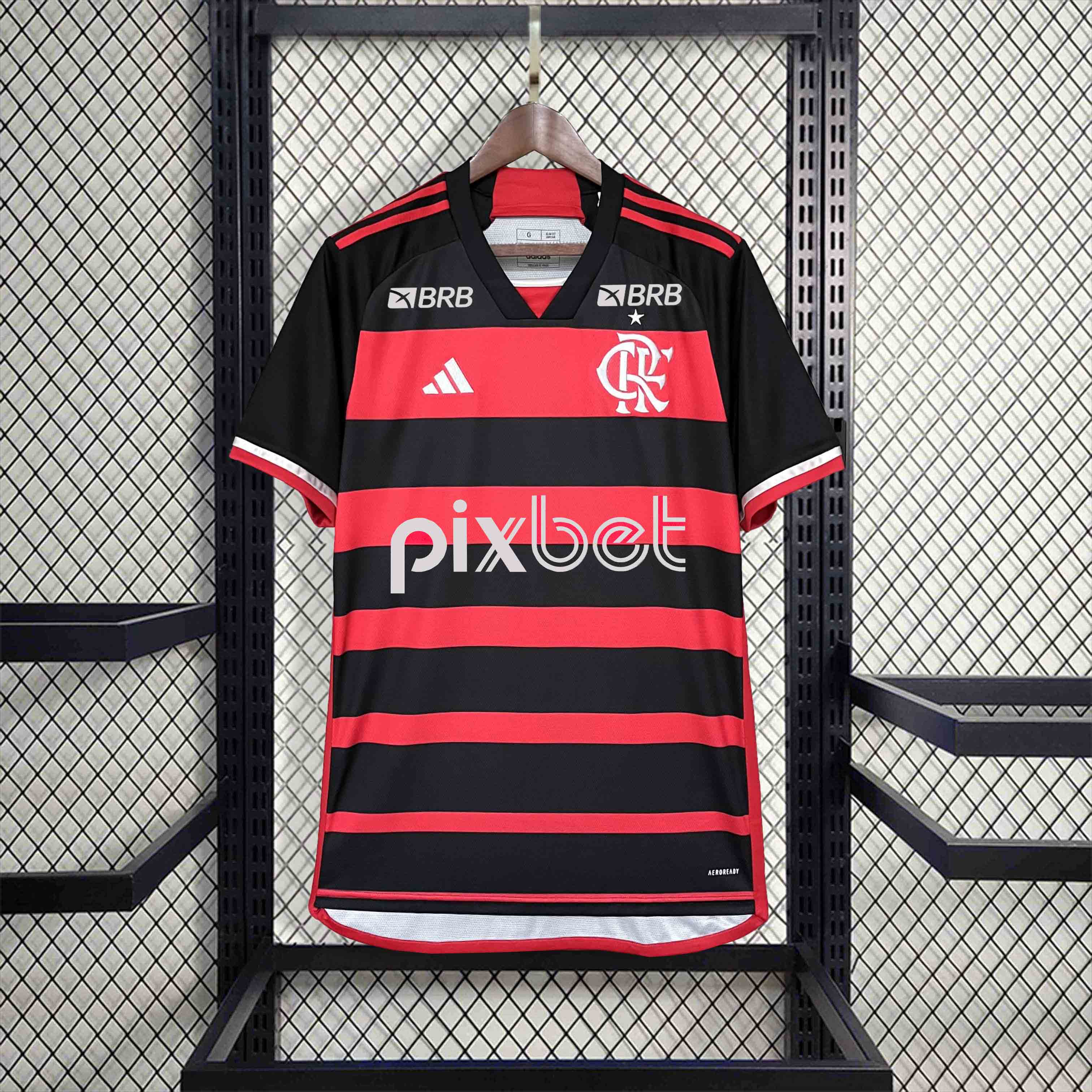 Flamengo 2024 Home Stadium Jersey With All Sponsor - Fans Version - JerseysGala