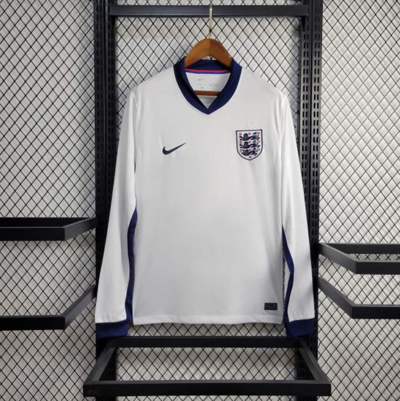 England 2024 Home Stadium Long Sleeve Jersey - Fans Version - JerseysGala