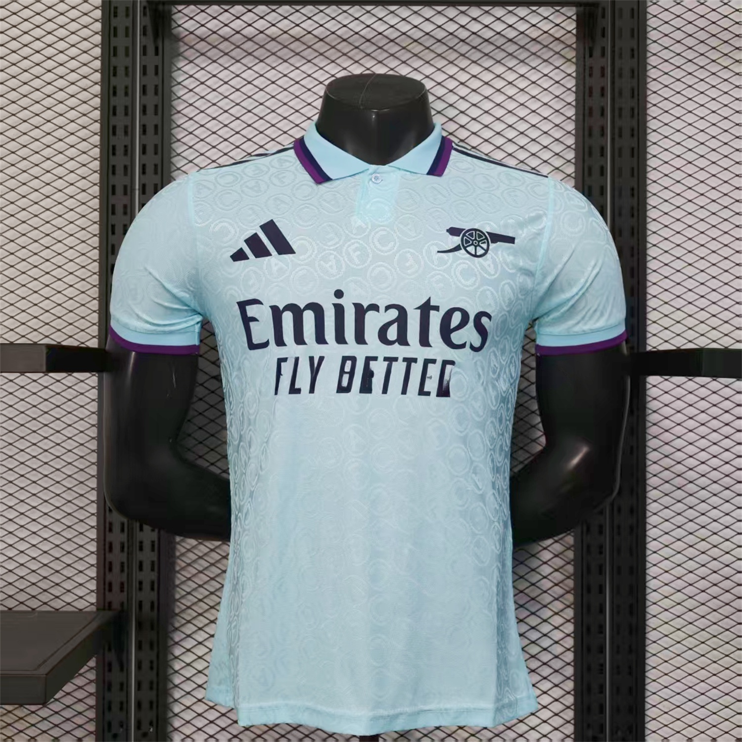 Arsenal 25-26 Light Blue POLO Letter Pattern Special Jersey - Player Version - JerseysGala