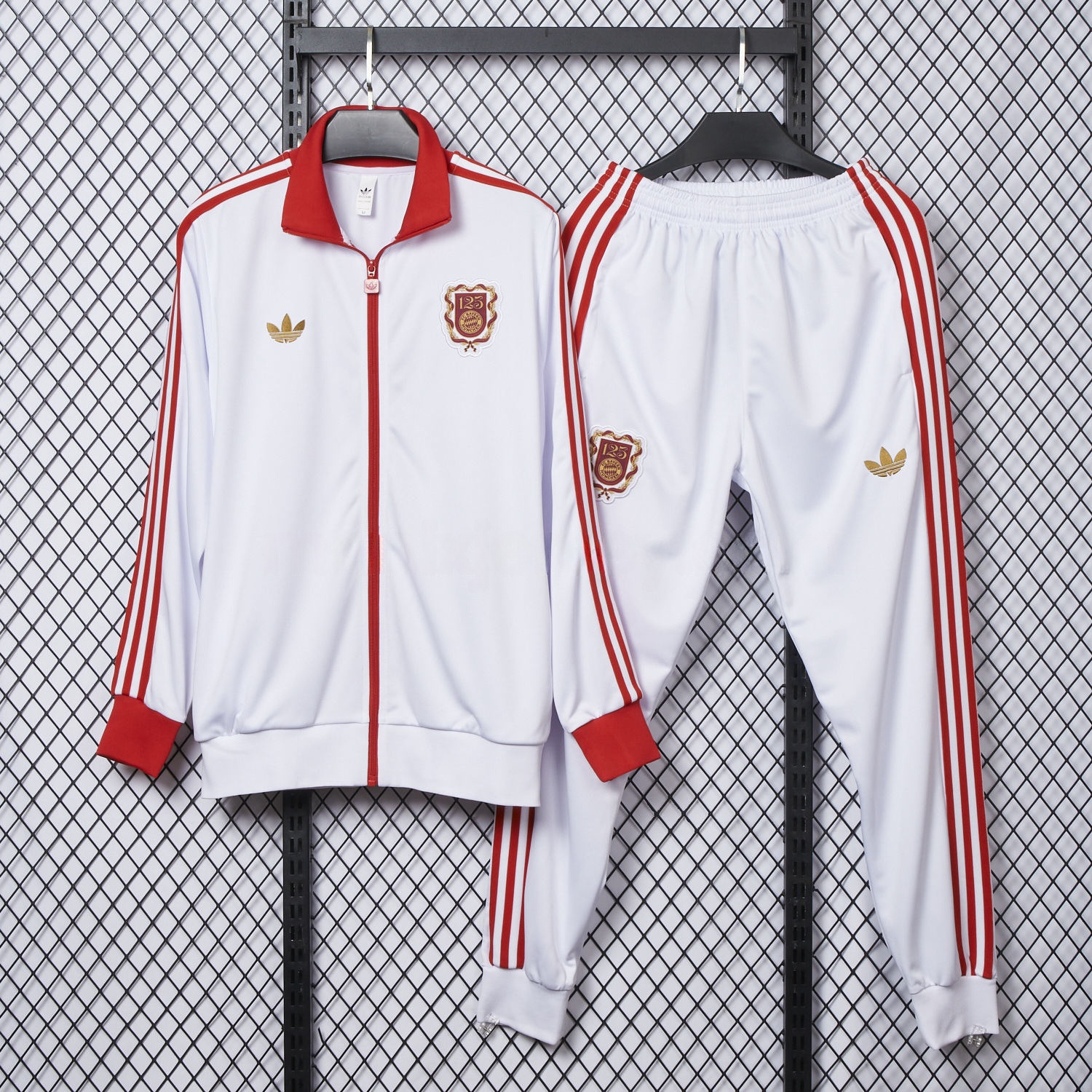 Bayern Munich 2025 125th Anniversary Jacket Training Tracksuit - White - JerseysGala