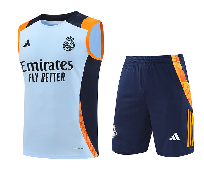 Real Madrid 24-25 Vest Training Set - Light Blue - JerseysGala