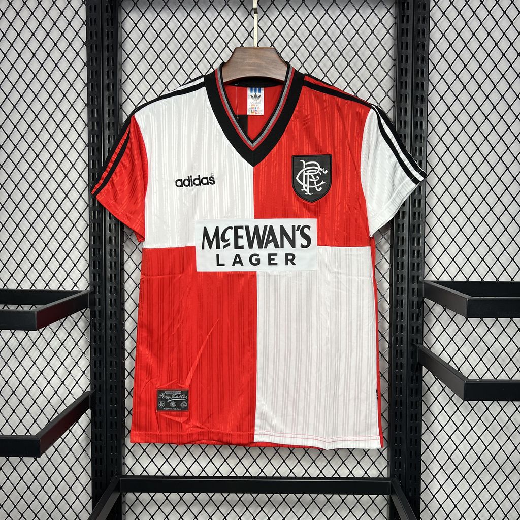 Retro Glasgow Rangers 1995-96 Away Stadium Jersey - JerseysGala