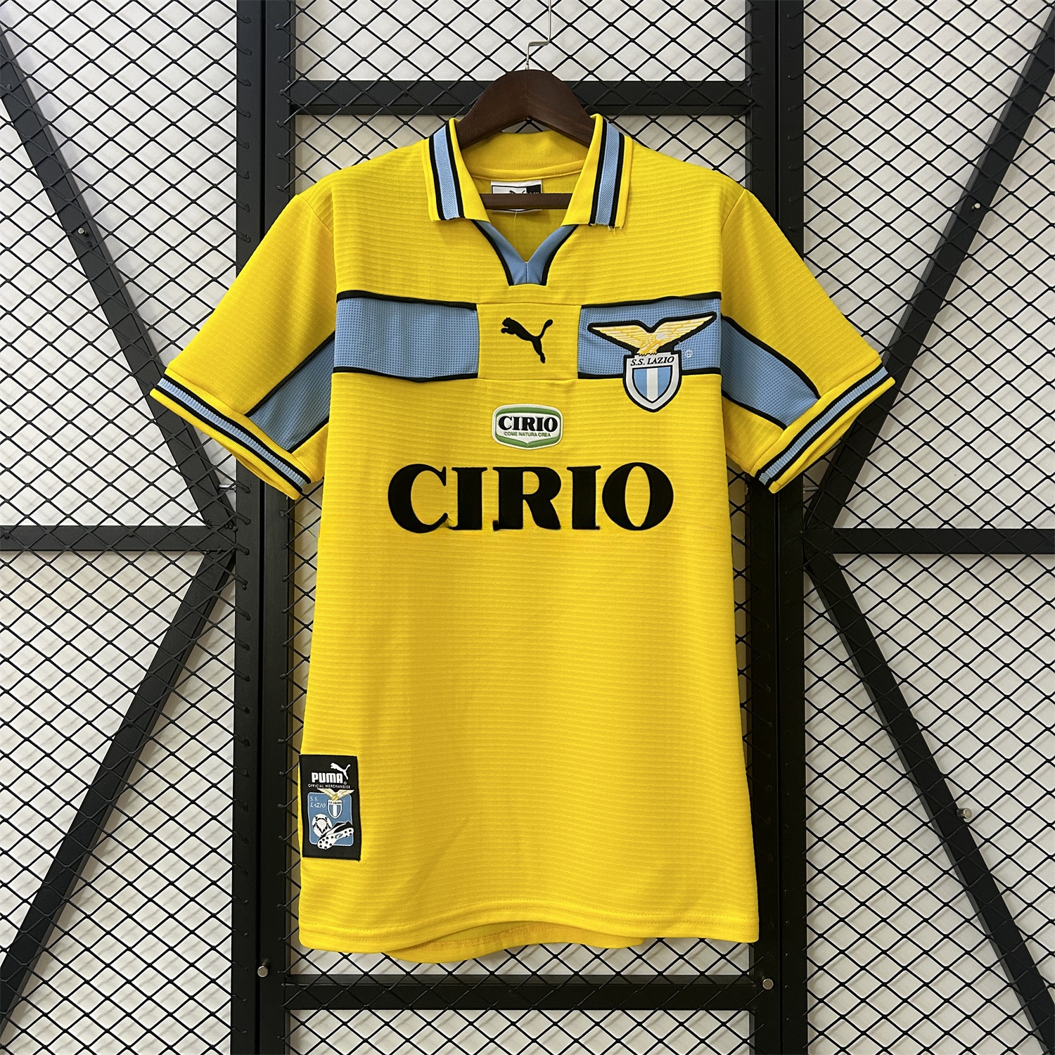 Retro Lazio 98-99 Yellow Away Jersey - JerseysGala