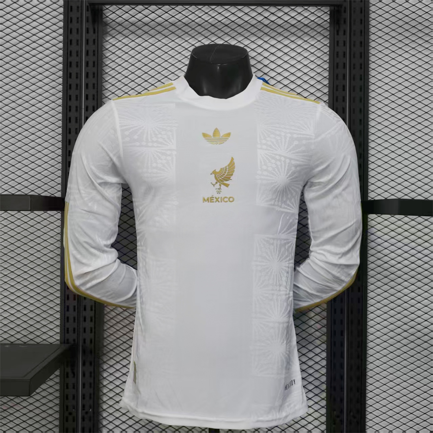 Mexico 2025 Gold Cup White Long Sleeves Jersey - Player Version - JerseysGala