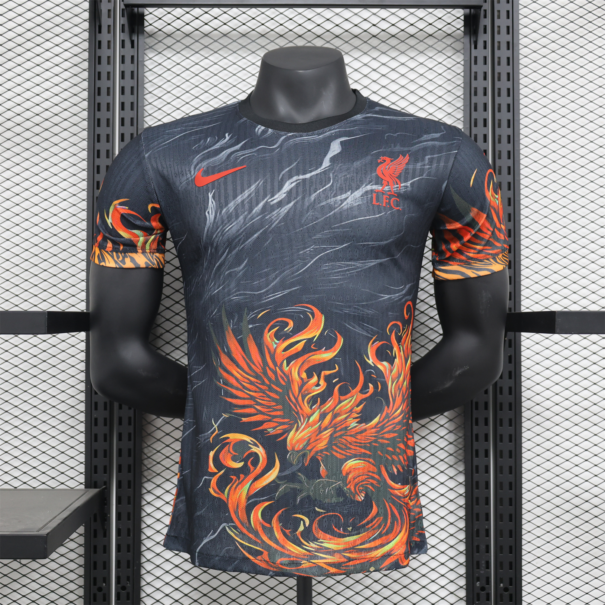 Liver.pool 24-25 Red and Black Phoenix Jersey - Player Version - JerseysGala