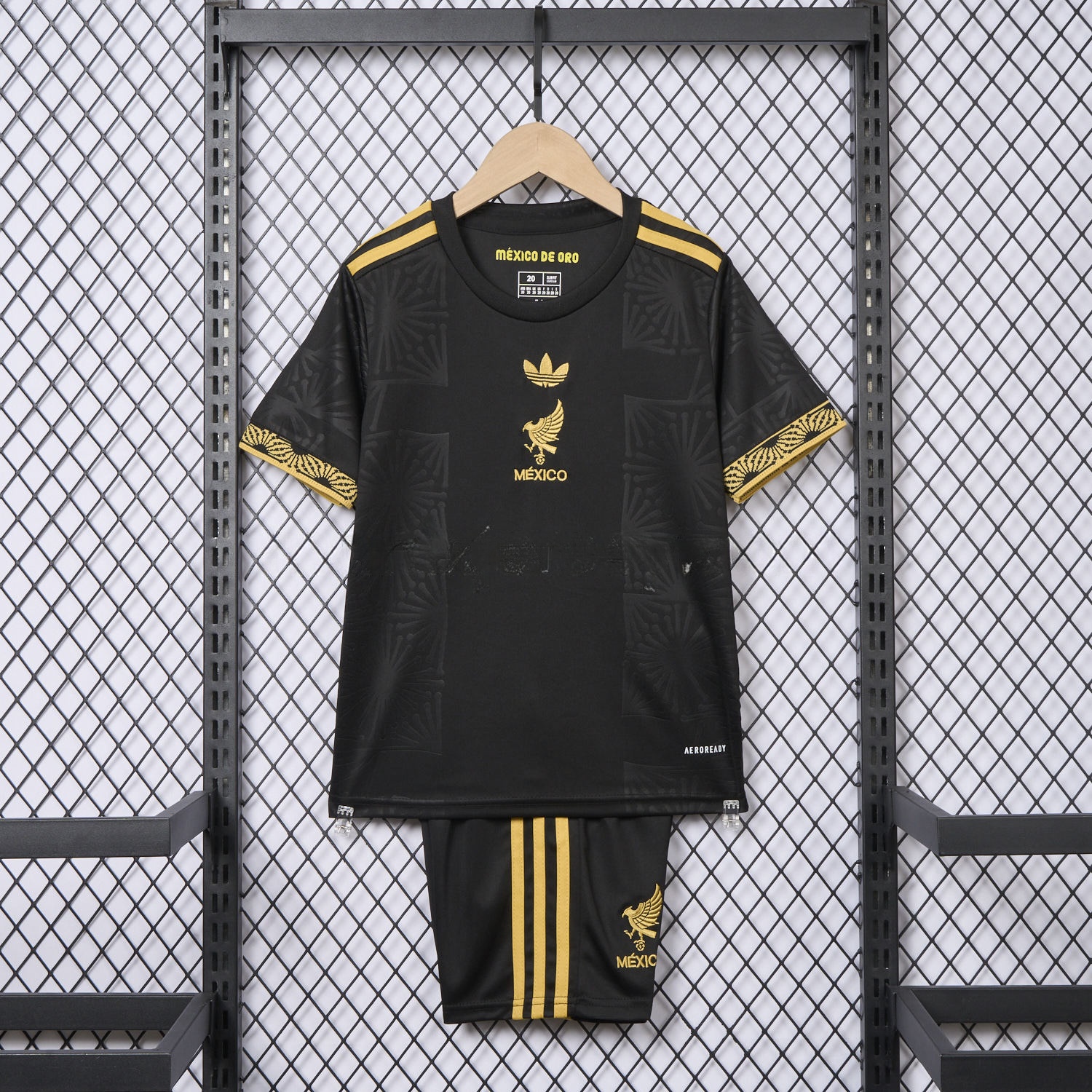 Mexico 2025 Gold Cup Black Kids Kit - JerseysGala