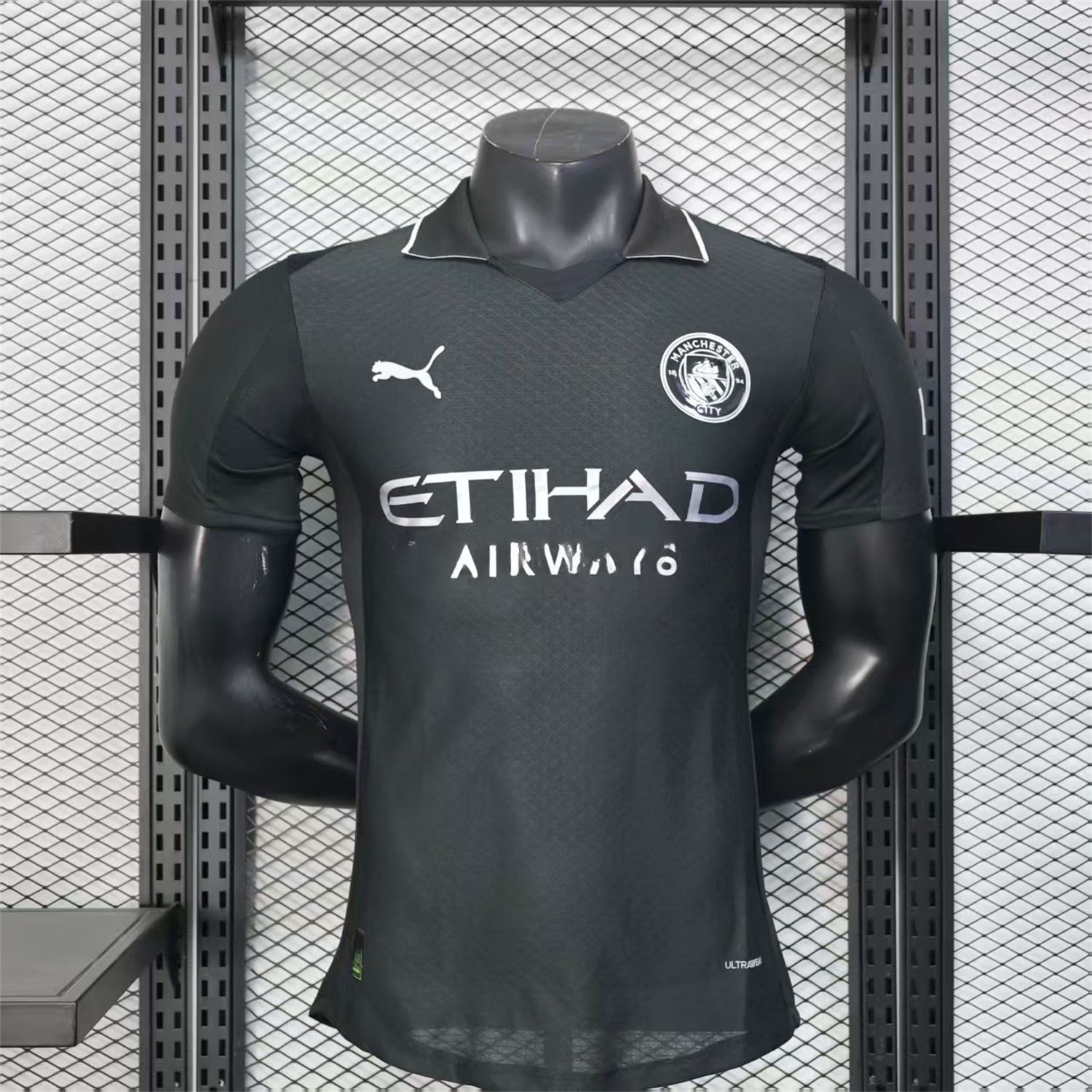 Manchester City 25-26 Black Polo Silver Label Special Jersey - Player Version - JerseysGala