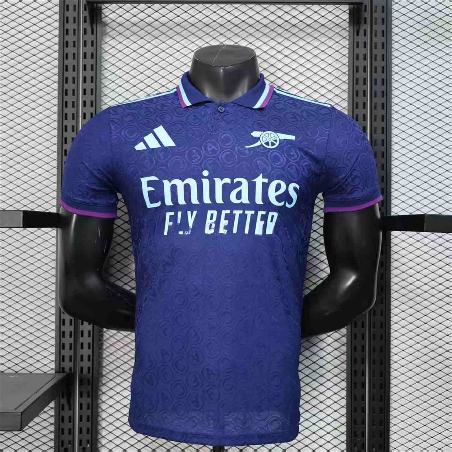 Arsenal 25-26 Deep Blue POLO Letter Pattern Special Jersey - Player Version - JerseysGala